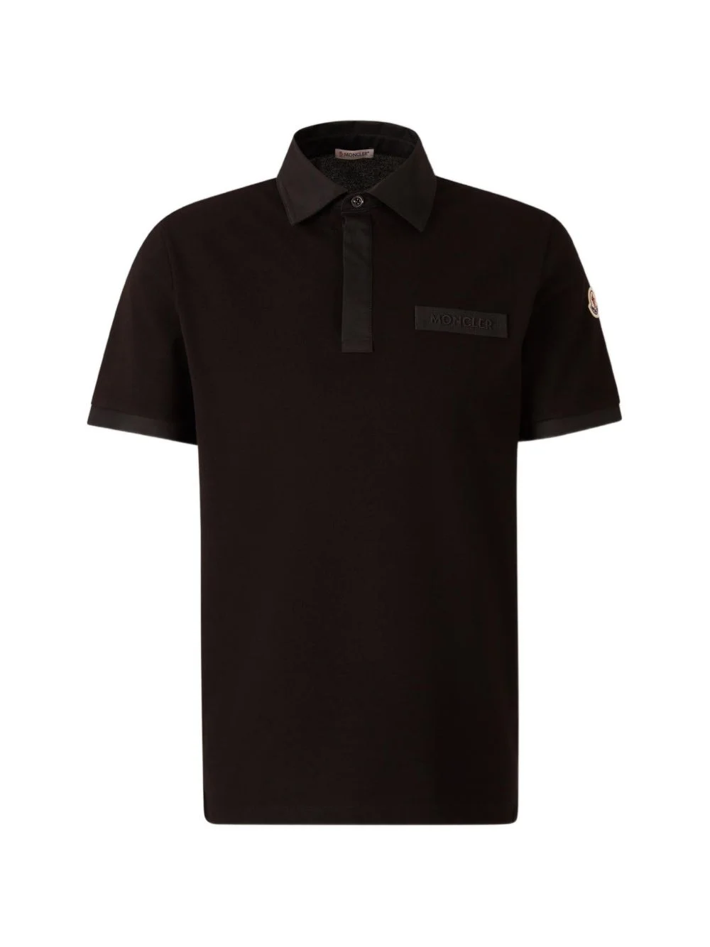 logo-stitched short-sleeve polo shirt - 1