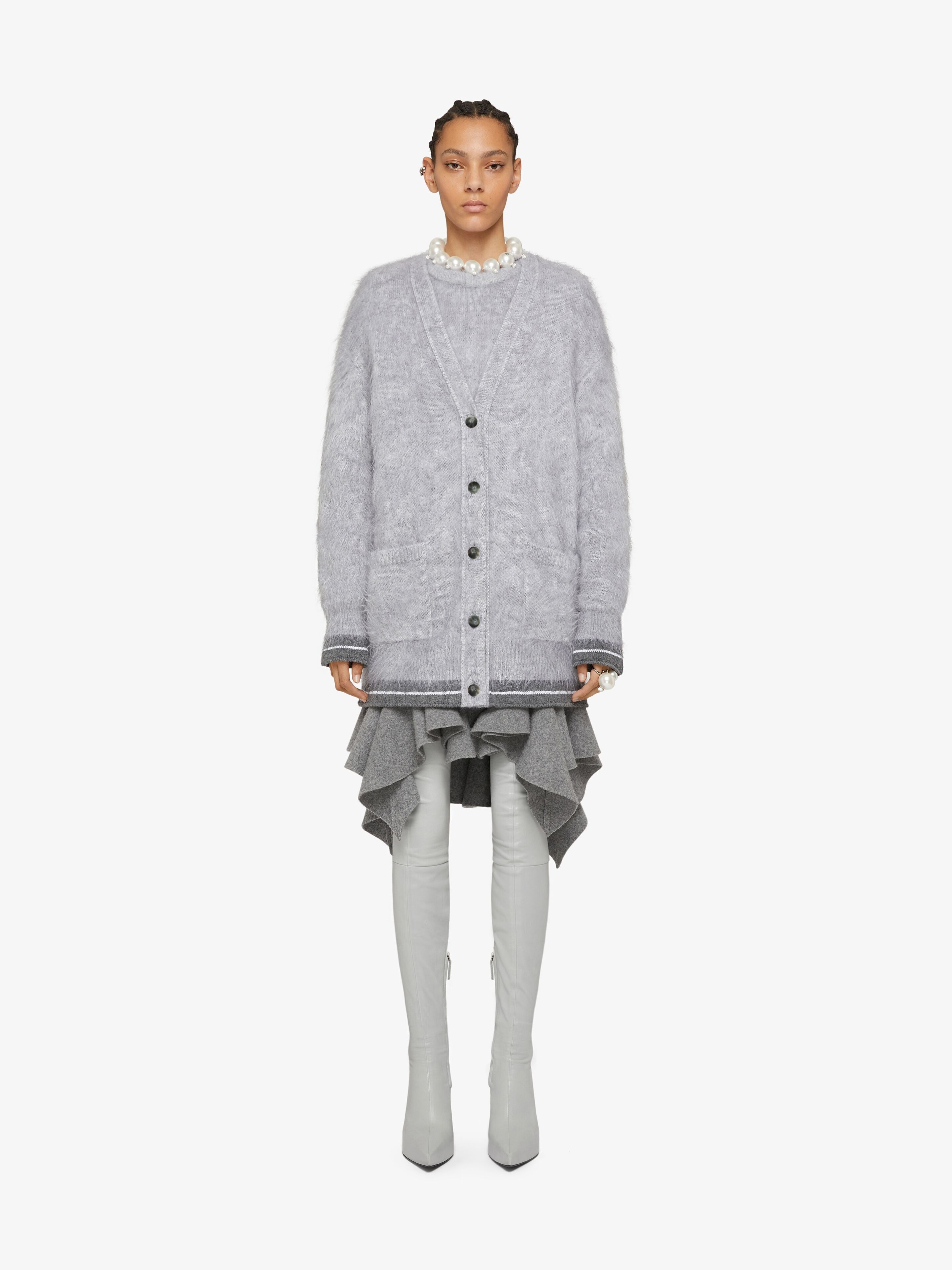 CARDIGAN IN GIVENCHY 4G BRUSHED MOHAIR - 2