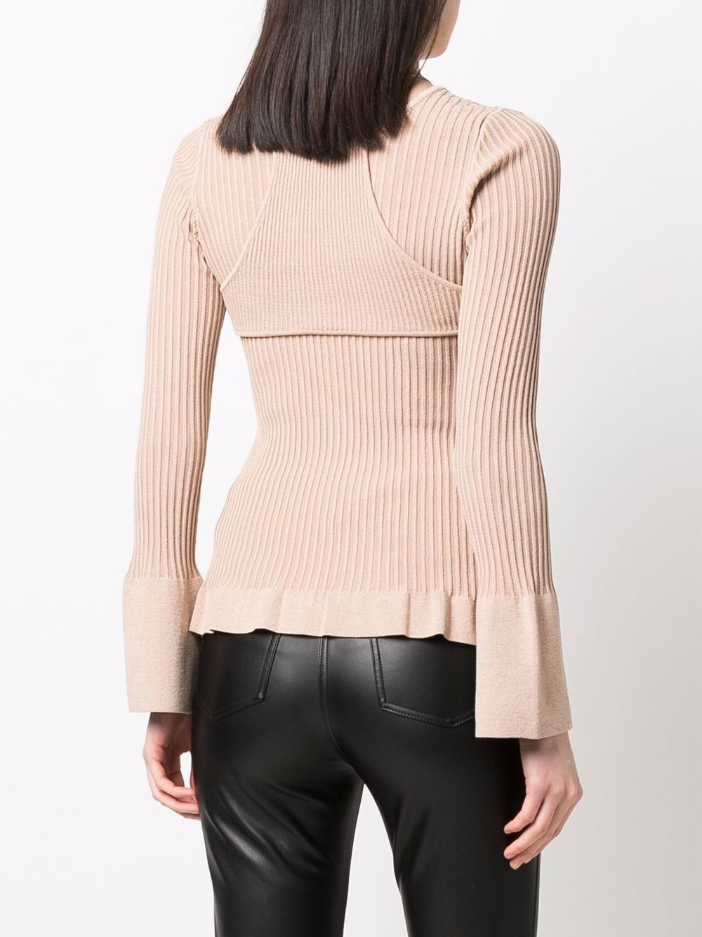 cut-out detail knit jumper - 4