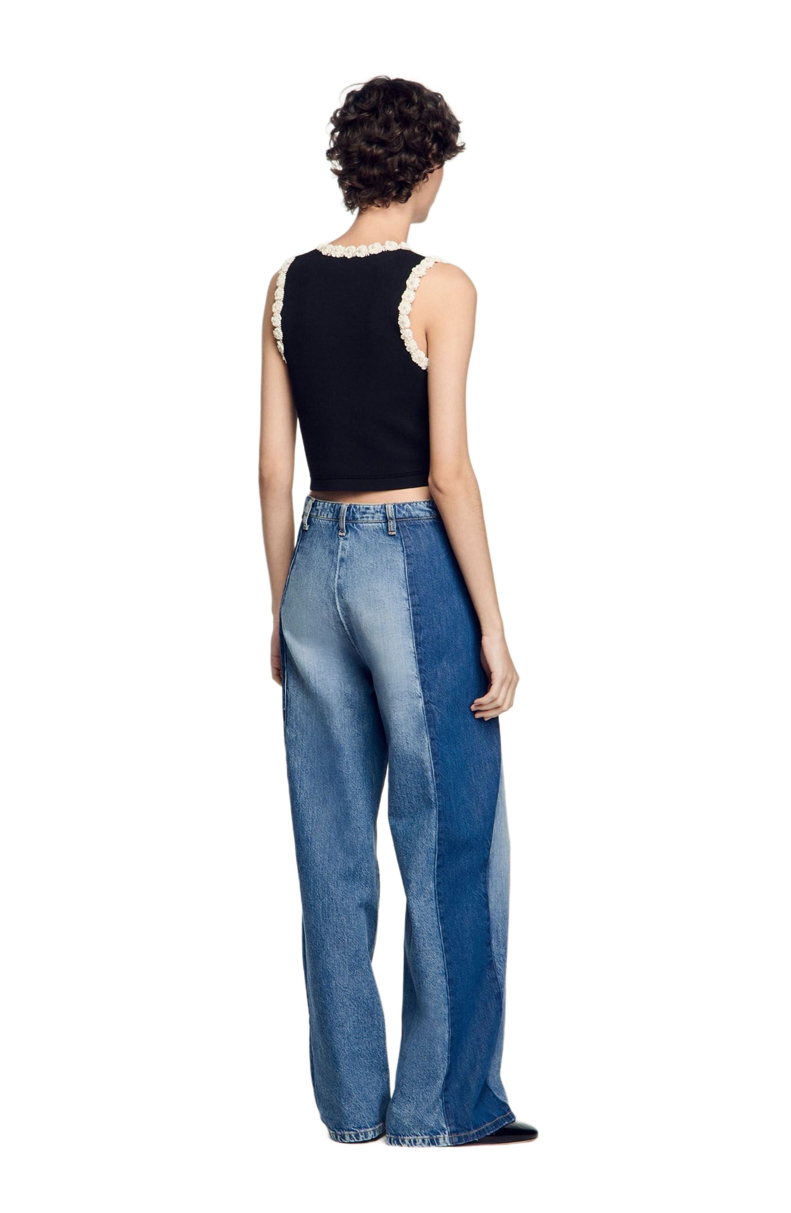 SANDRO Crochet cardigan in Black at Nordstrom - 2