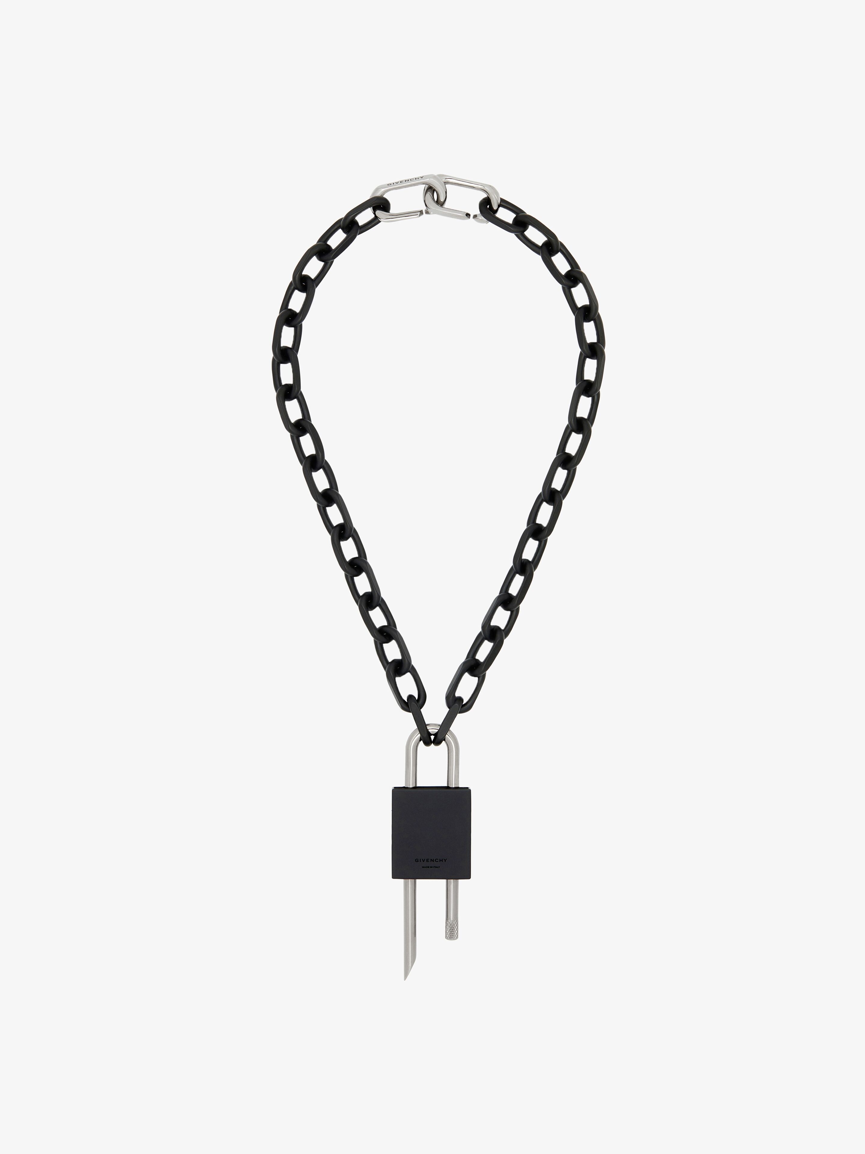 LOCK NECKLACE WITH CRYSTALS - 5