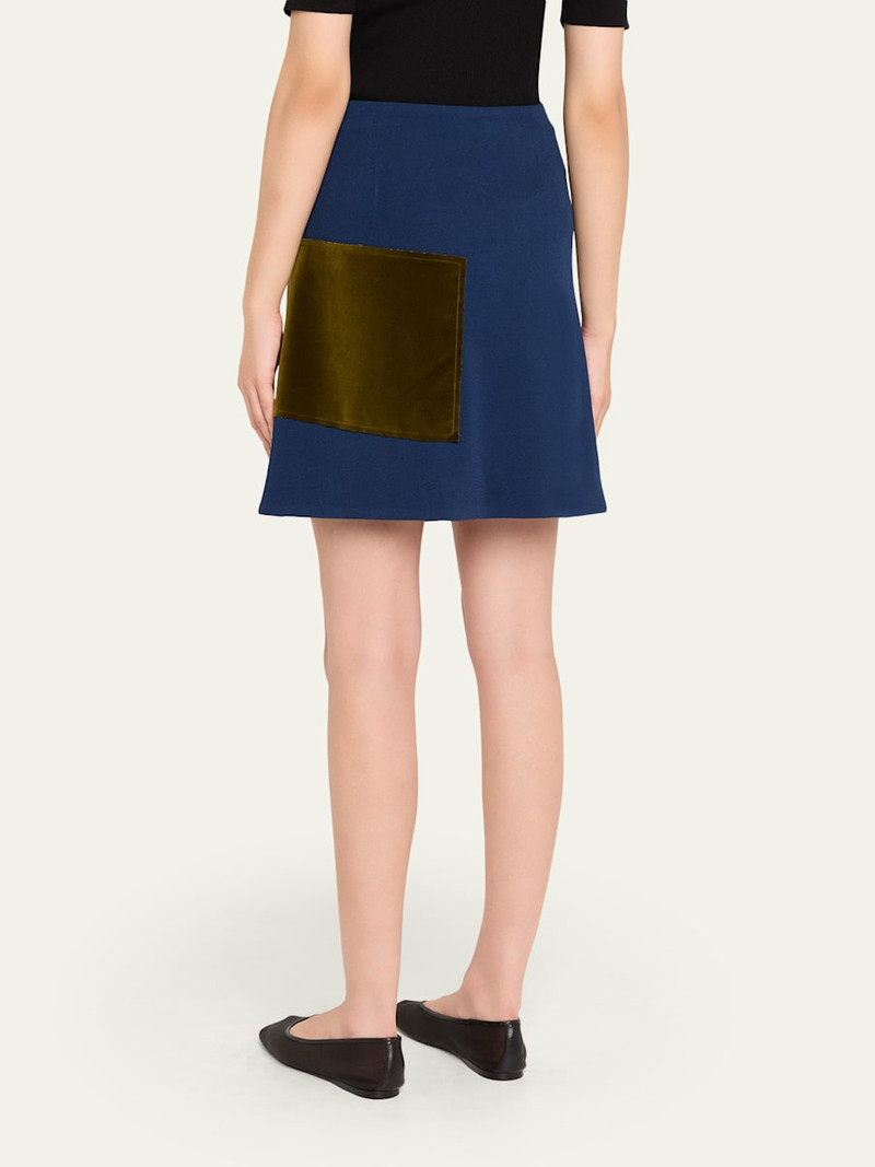 zomer Marcel Flower Patch Denim Mini Skirt outlook