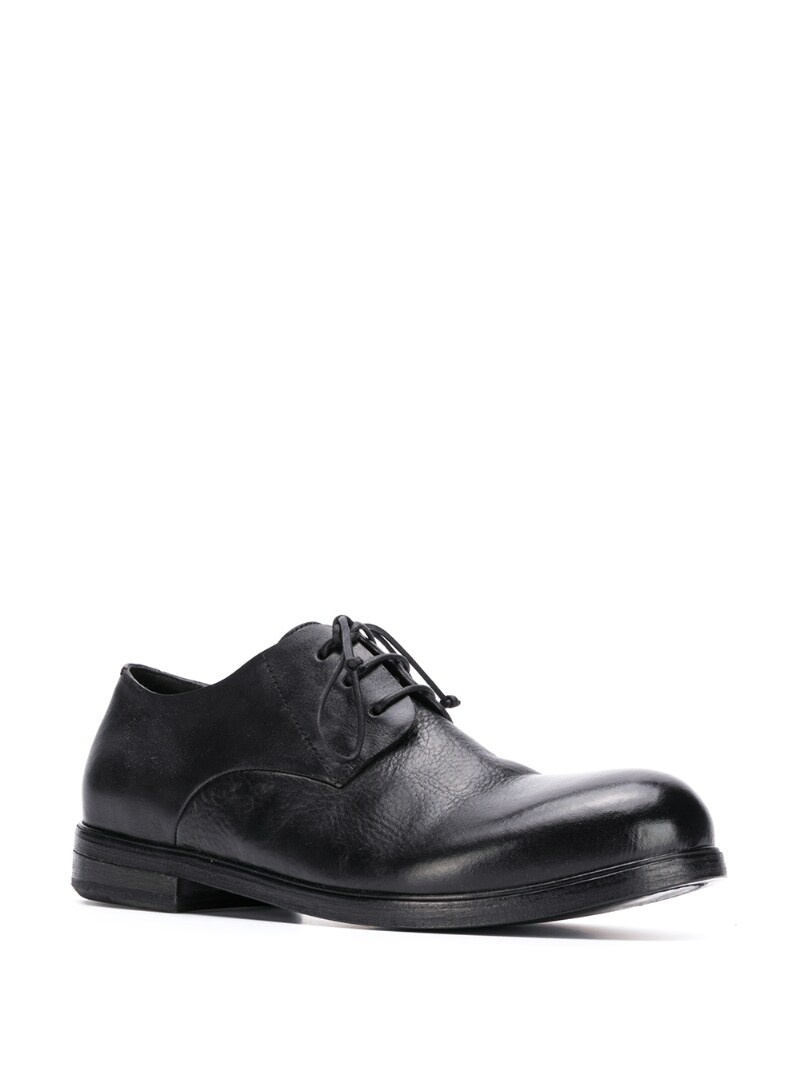 textured lace-up Derby shoes - 2