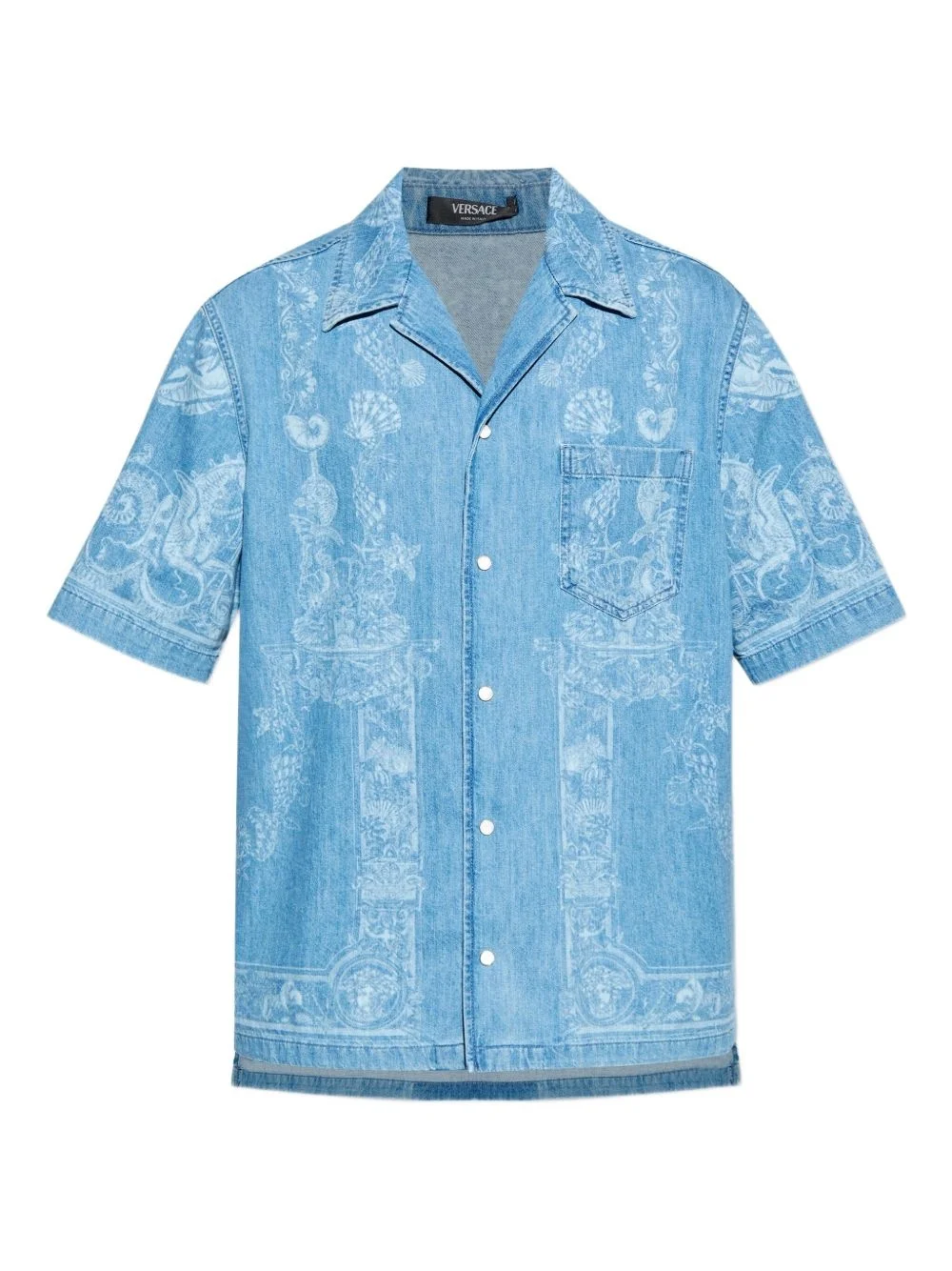 denim printed shirt - 1