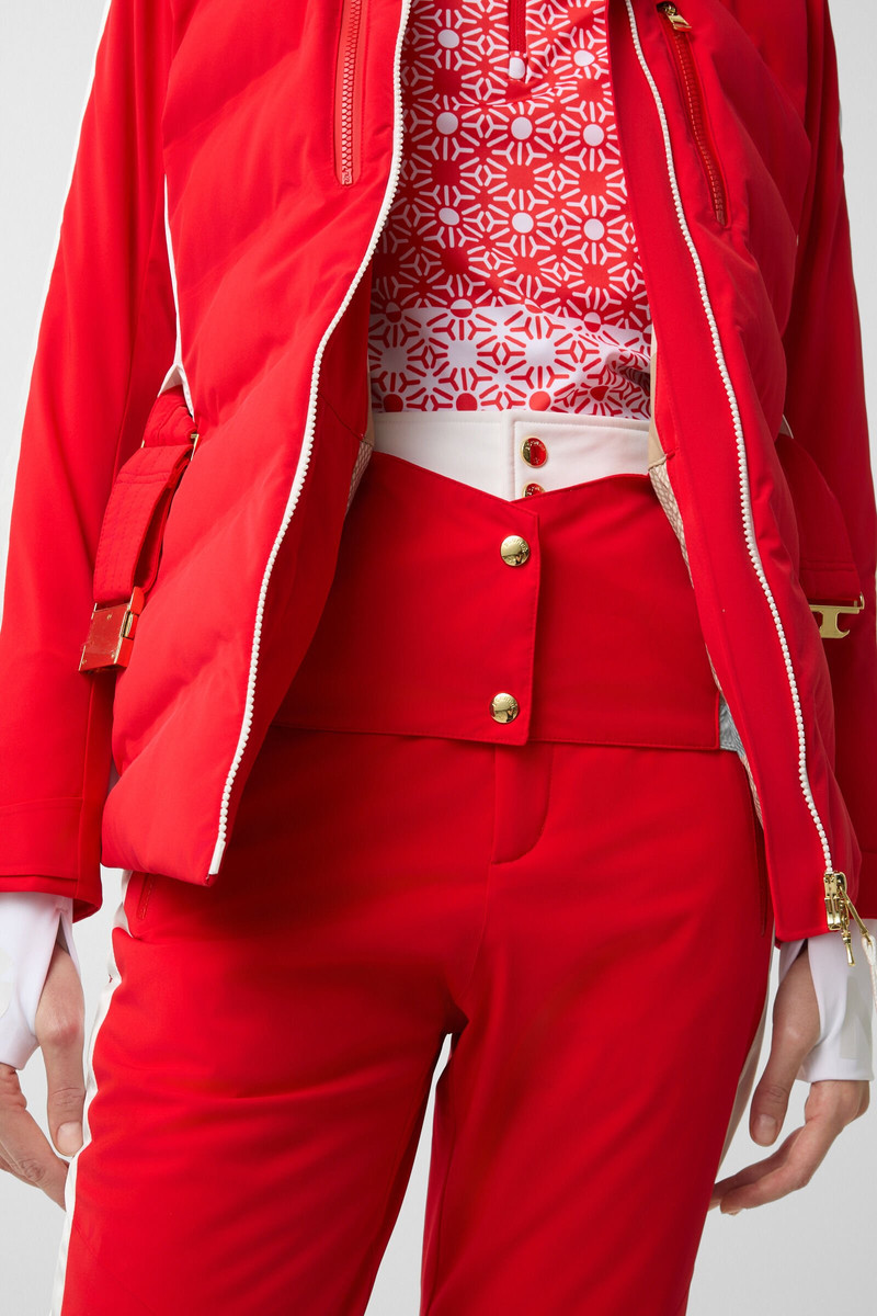 Kira quilted jacket in Red/White 7