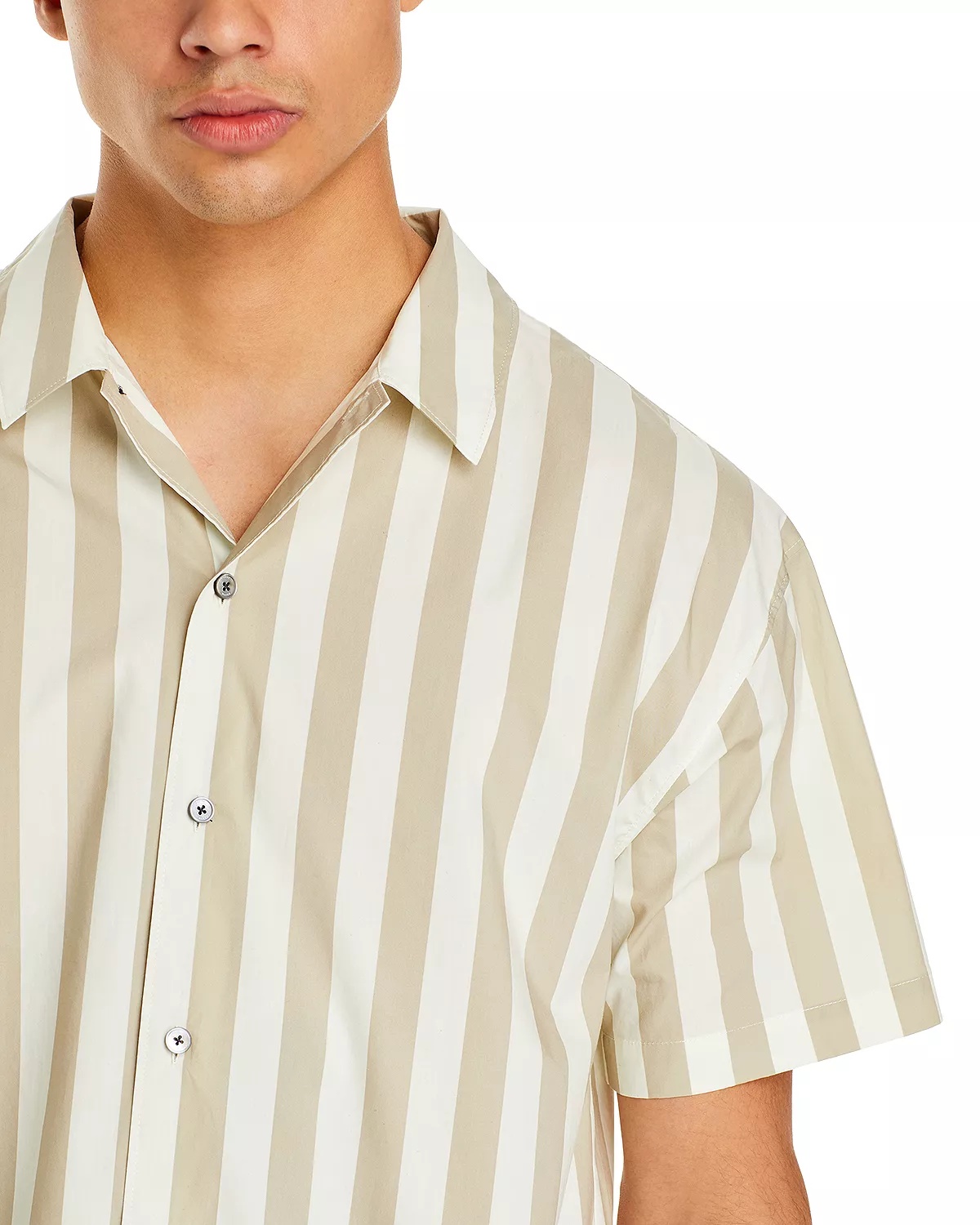 Printed Button Front Short Sleeve Camp Shirt - 5