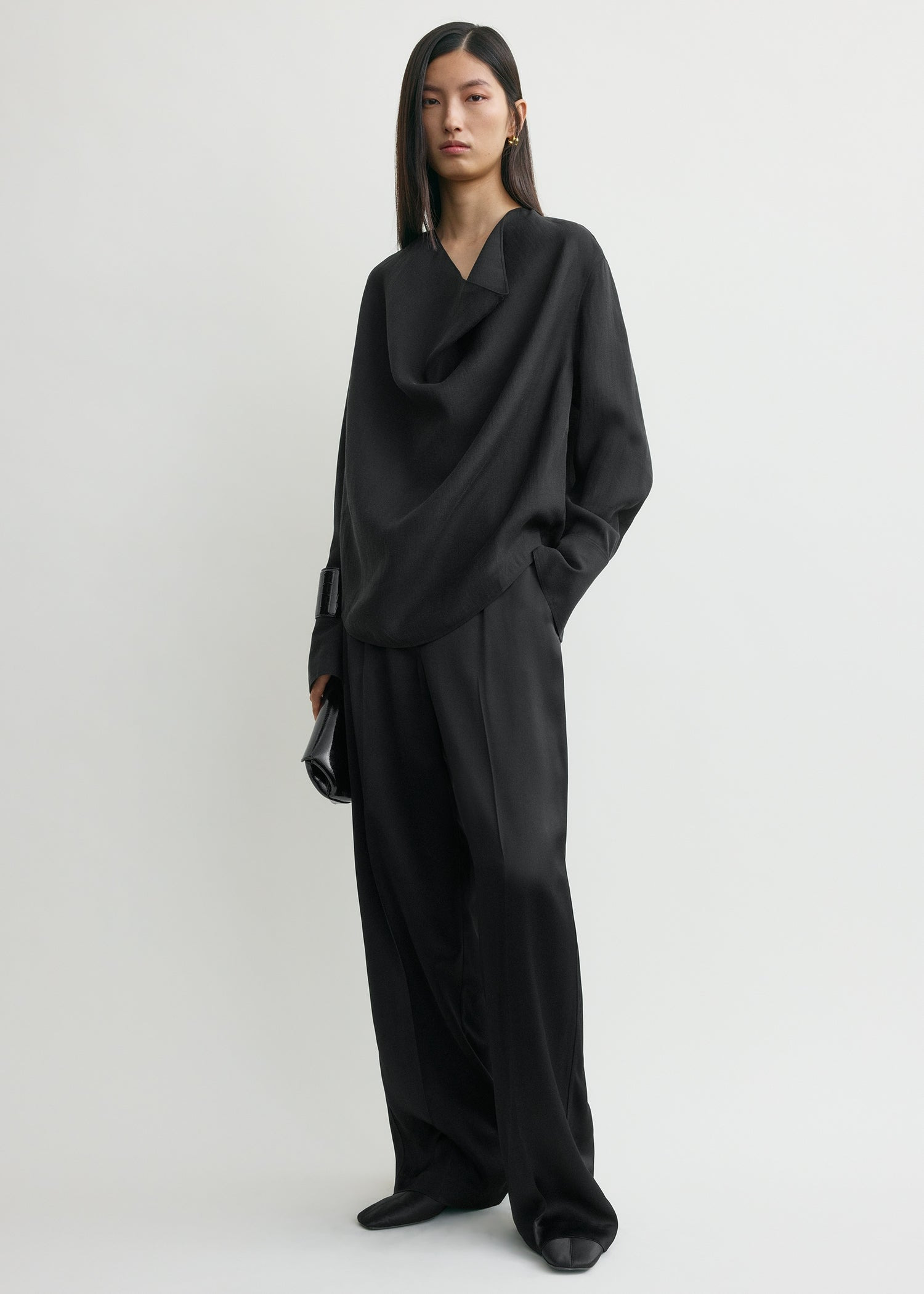 Cowl blouse black - 3