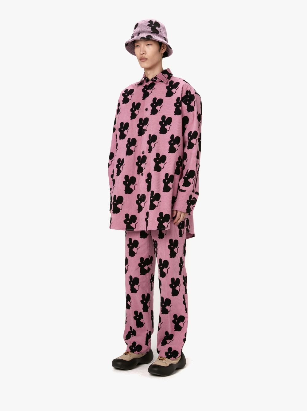 ALL OVER MOUSE OVERSIZED CORDUROY SHIRT - 4