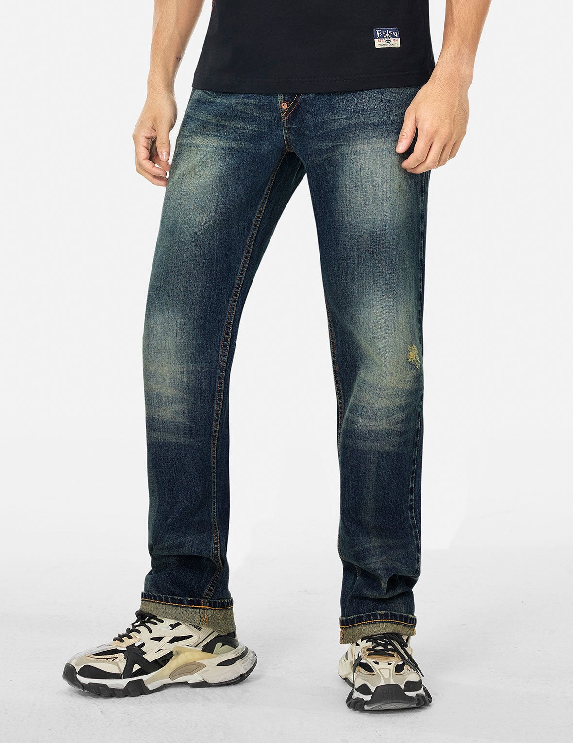 Seagull Appliqué Embroidery Regular Fit Jeans #2000 - 6