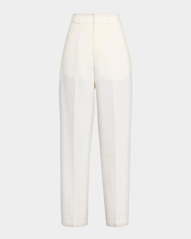 Nahla Cotton-Silk Faille Straight-Leg Utility Trousers 1