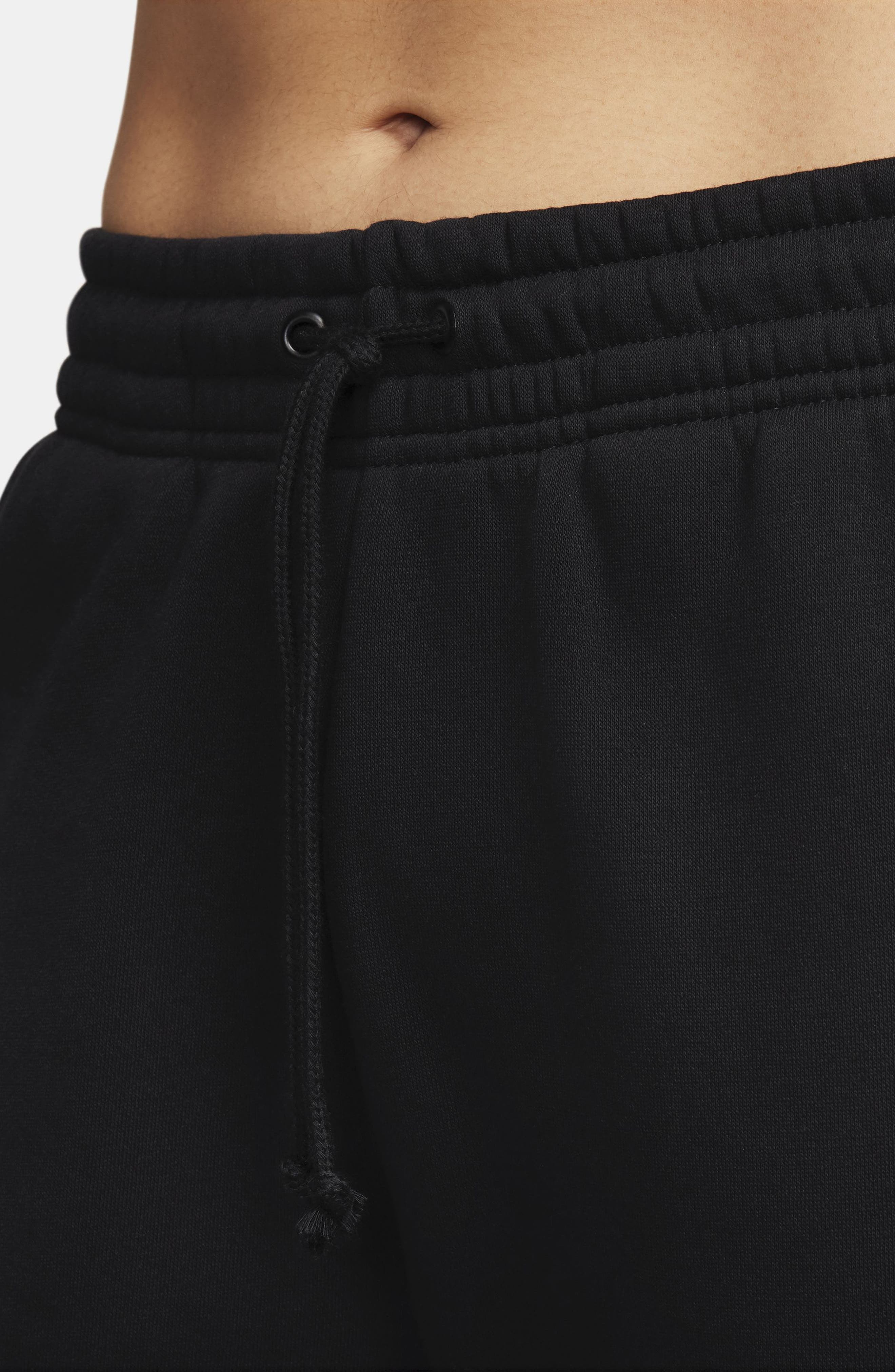 Nike Sportswear Phoenix Fleece Mid Rise Joggers in 010 Black/sail at Nordstrom - 6