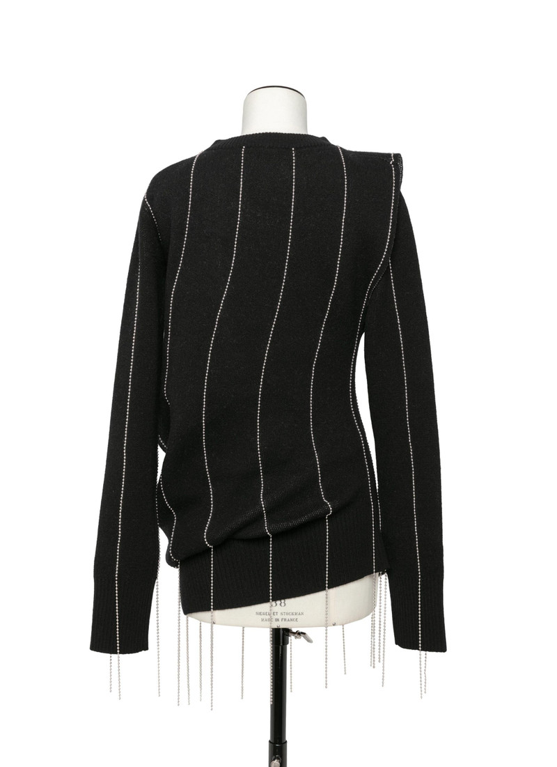 Chalk Stripe Knit Pullover 4