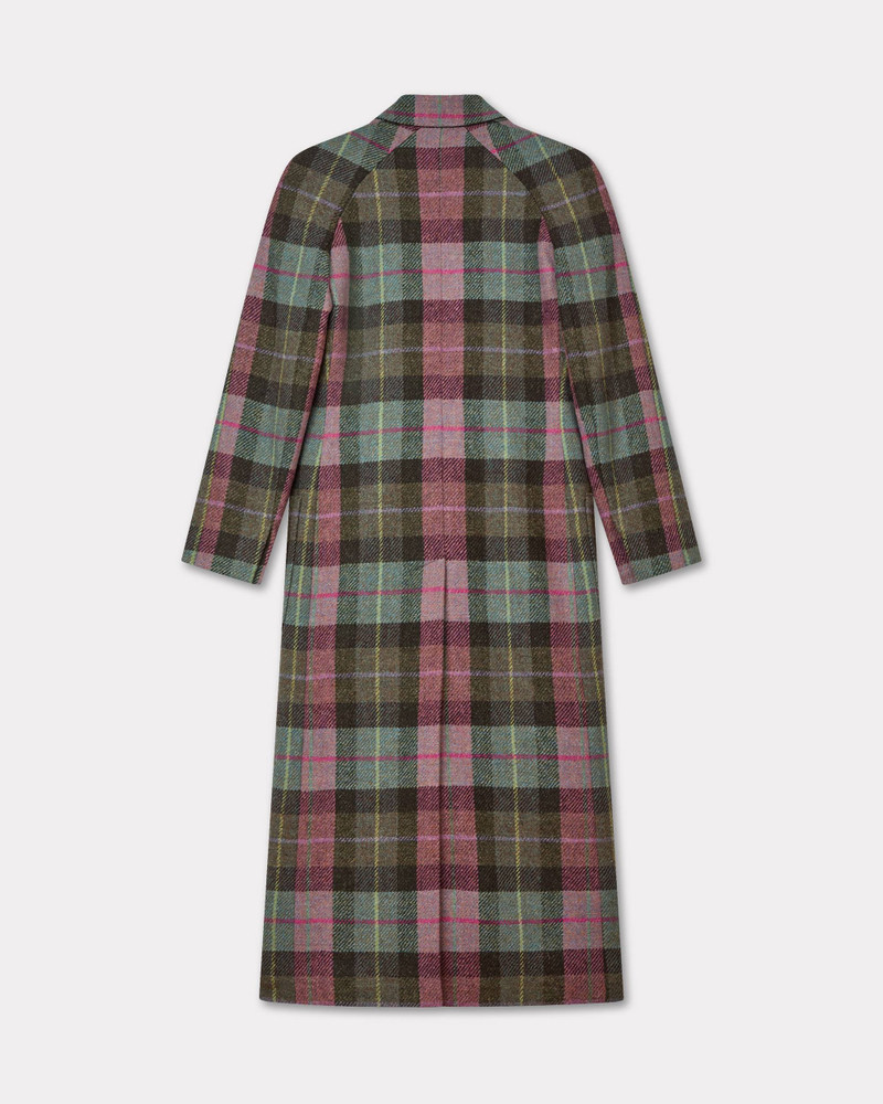 KENZO Long tailored jacket in Harris tweed outlook