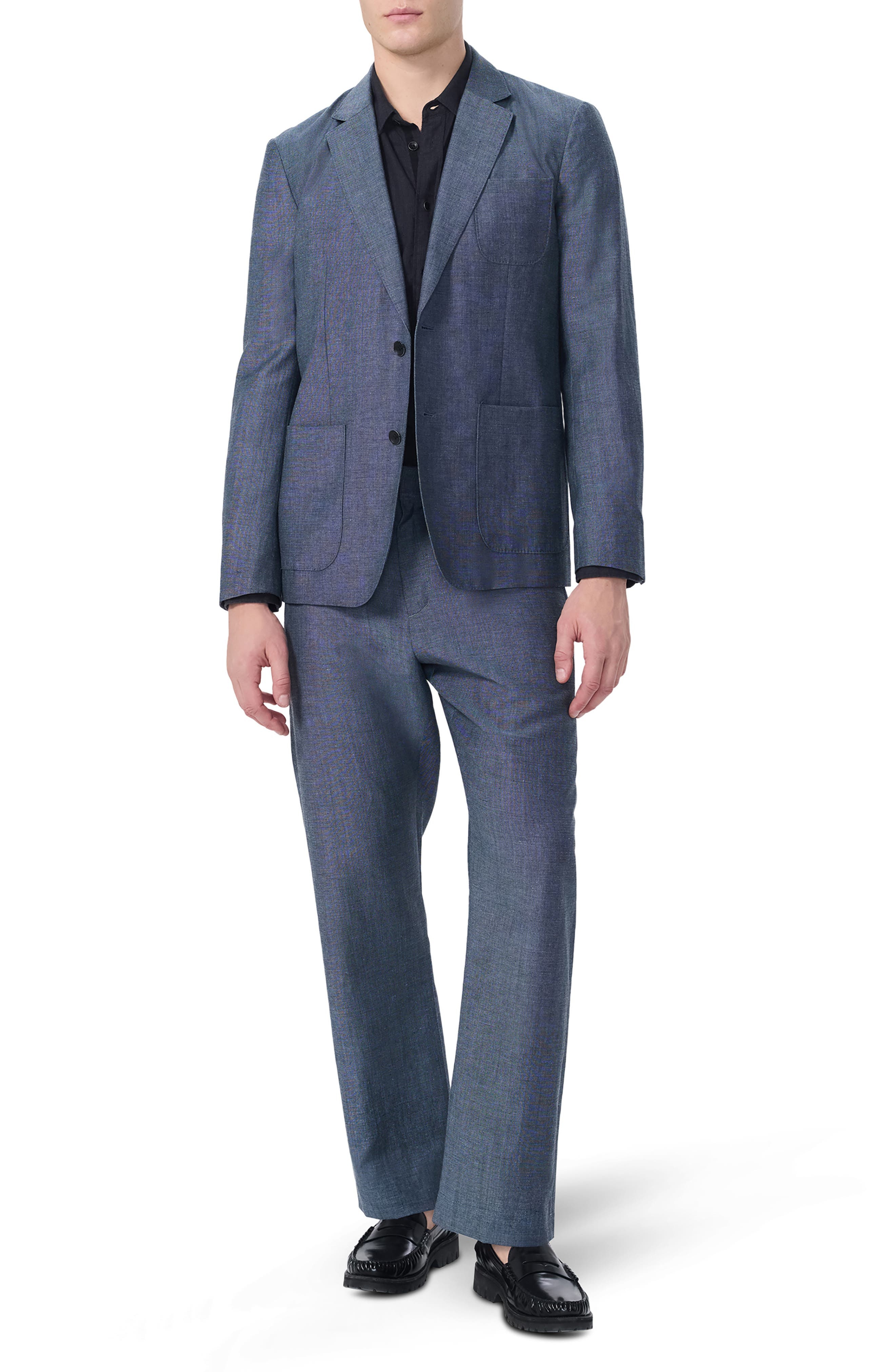 rag & bone Butler Donegal Virgin Wool & Linen Blend Blazer in Blue at Nordstrom - 5