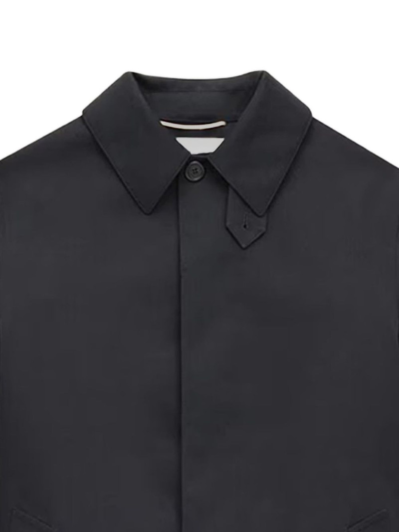 SAINT LAURENT single-breasted collared coat outlook