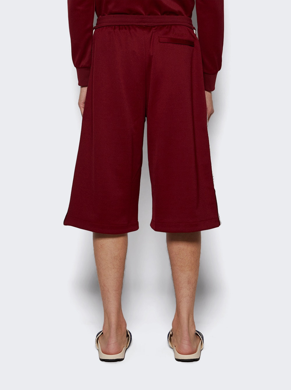 X Wales Bonner Track Shorts Collegiate Burgundy - 4