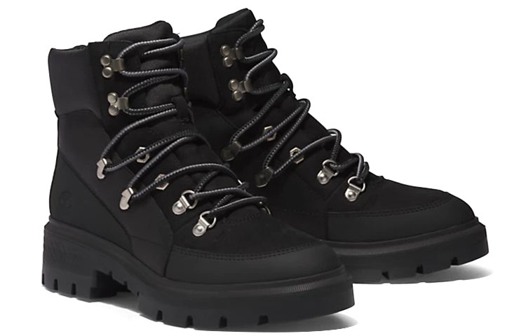 (WMNS) Timberland Cortina Valley Waterproof Mid Hiker Boots 'Black Full Grain' A5NJ7015 - 4