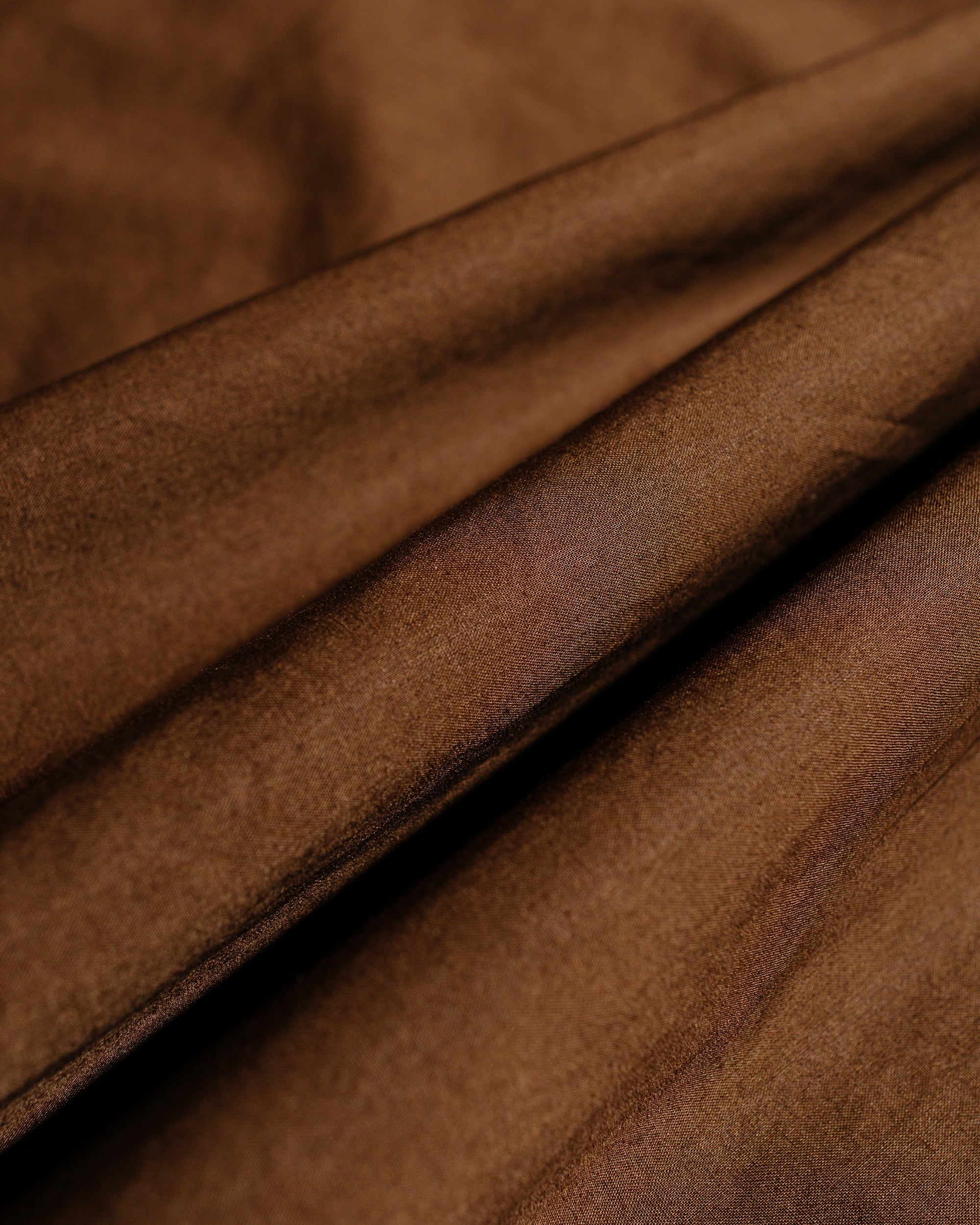 Washed Finx Typewriter Open Collar Half Sleeved Shirt Dark Brown - 6