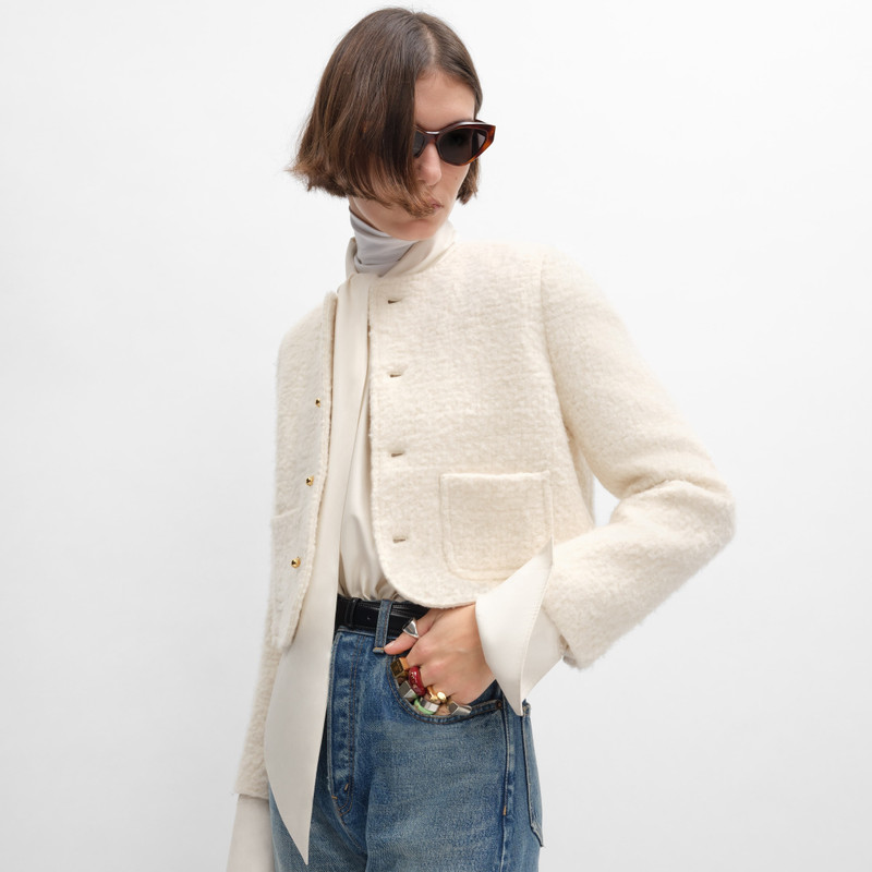 CELINE icone jacket IN cashmere and wool natté outlook