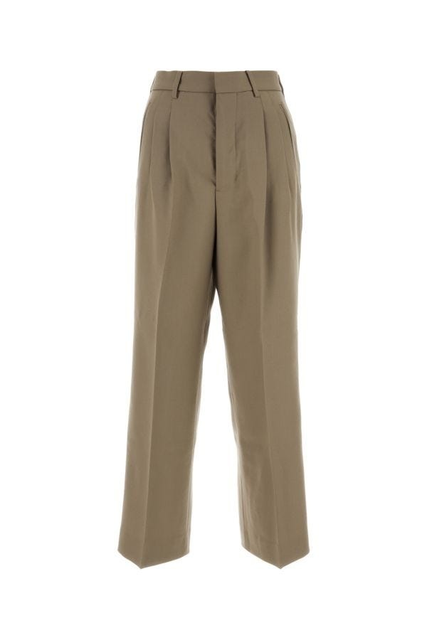 Ami Woman Dove Grey Wool Pant - 1