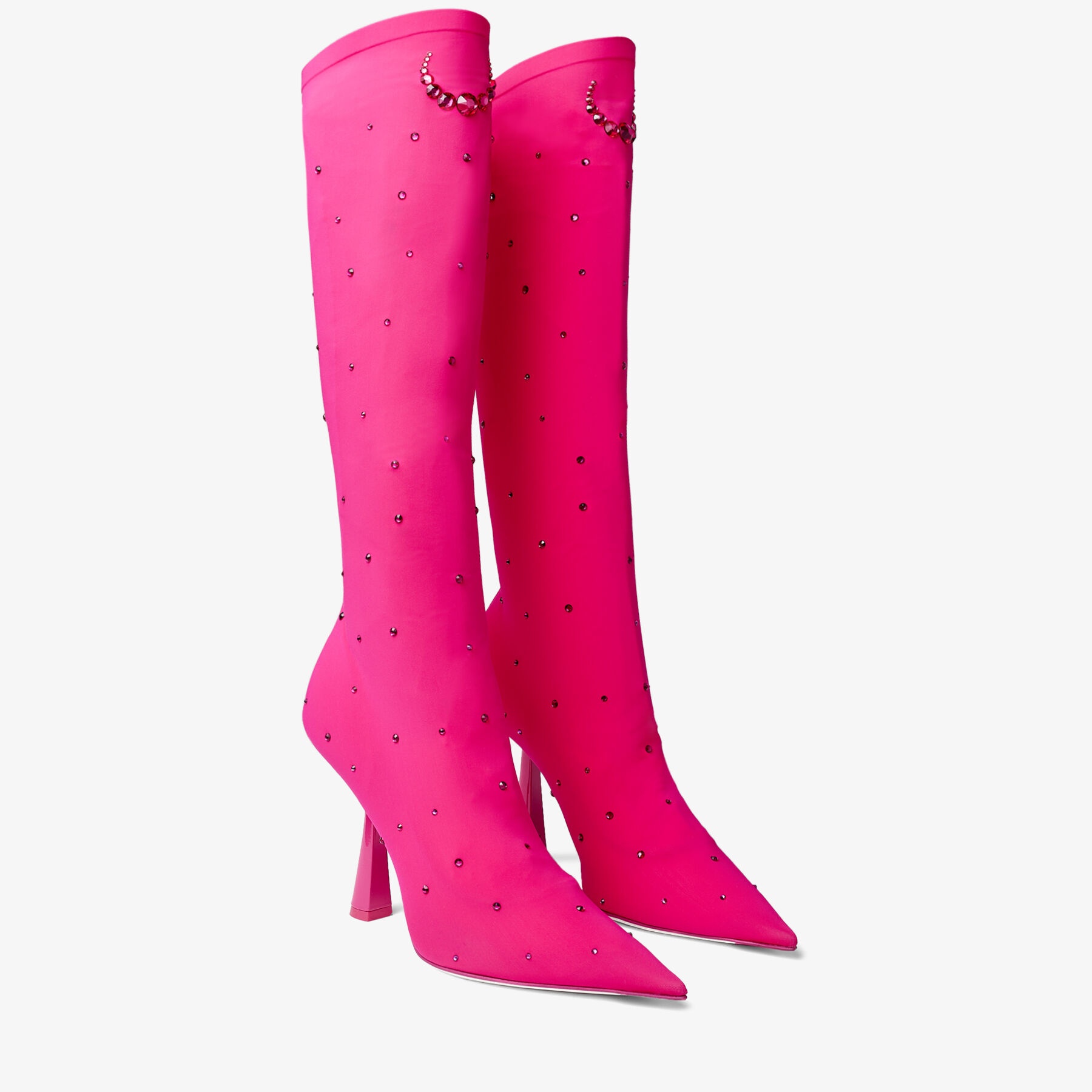 Sailor Moon Boot 100
Pink Stretch Jersey Knee-High Boots with Swarovski Crystals - 3