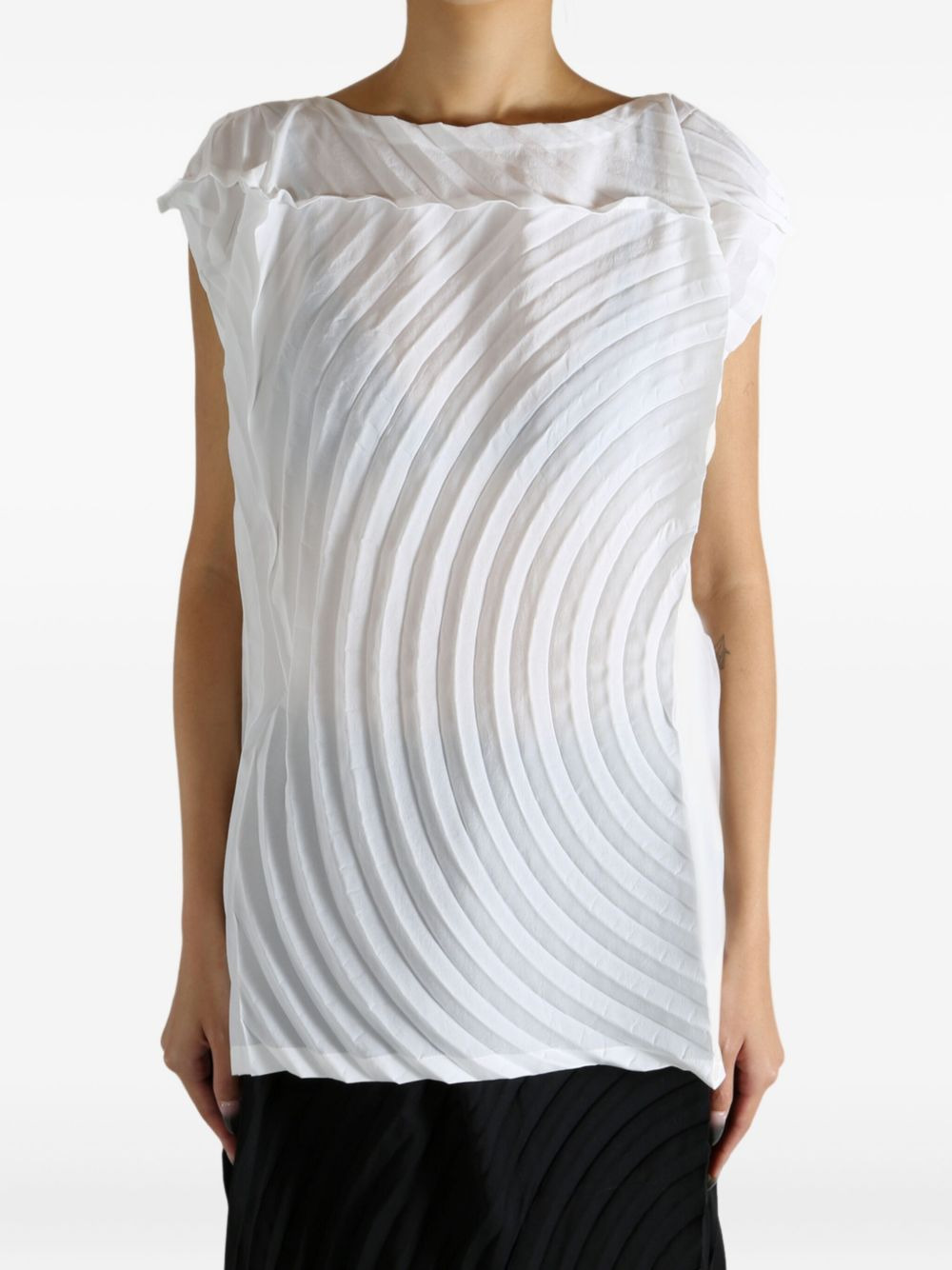 Paper Bag Pleats curved top - 3