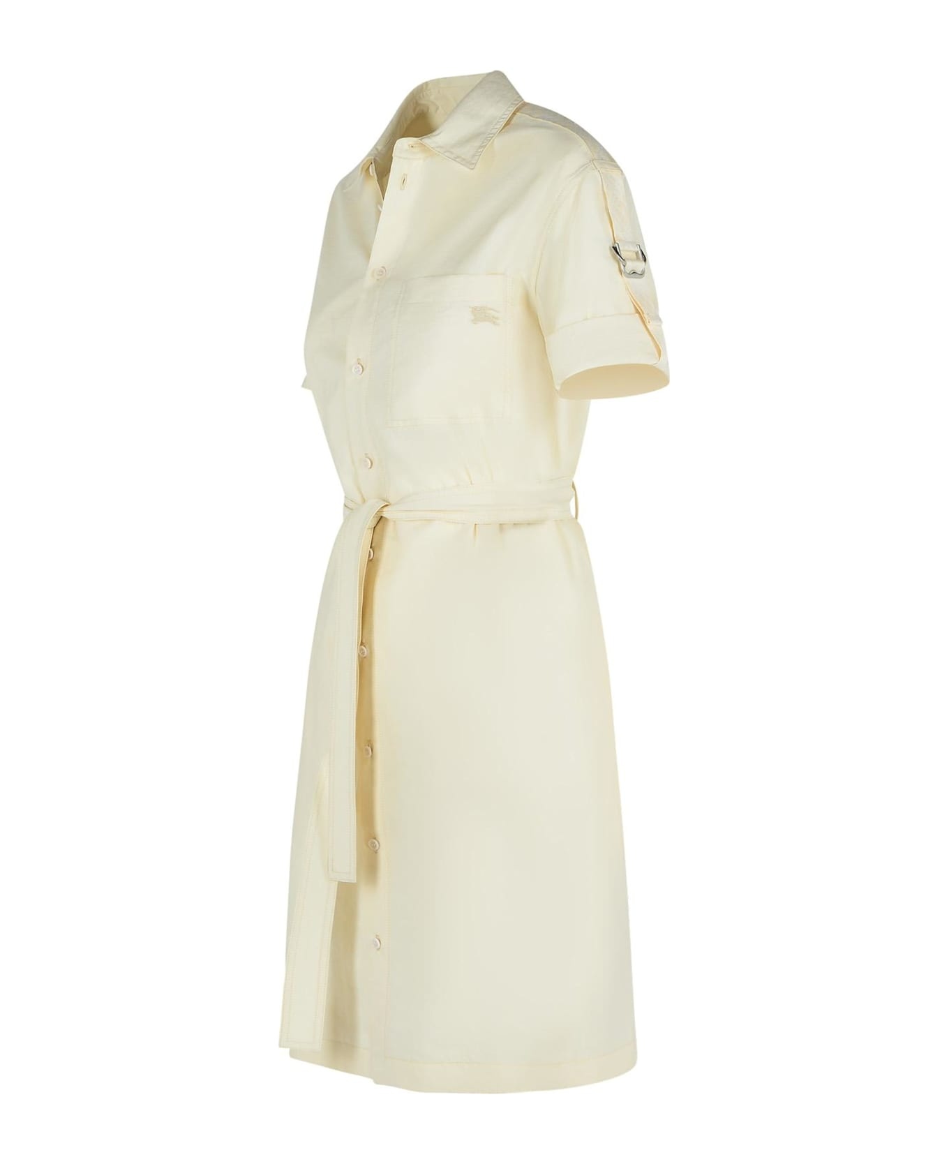 Cream Silk Blend Dress - 2