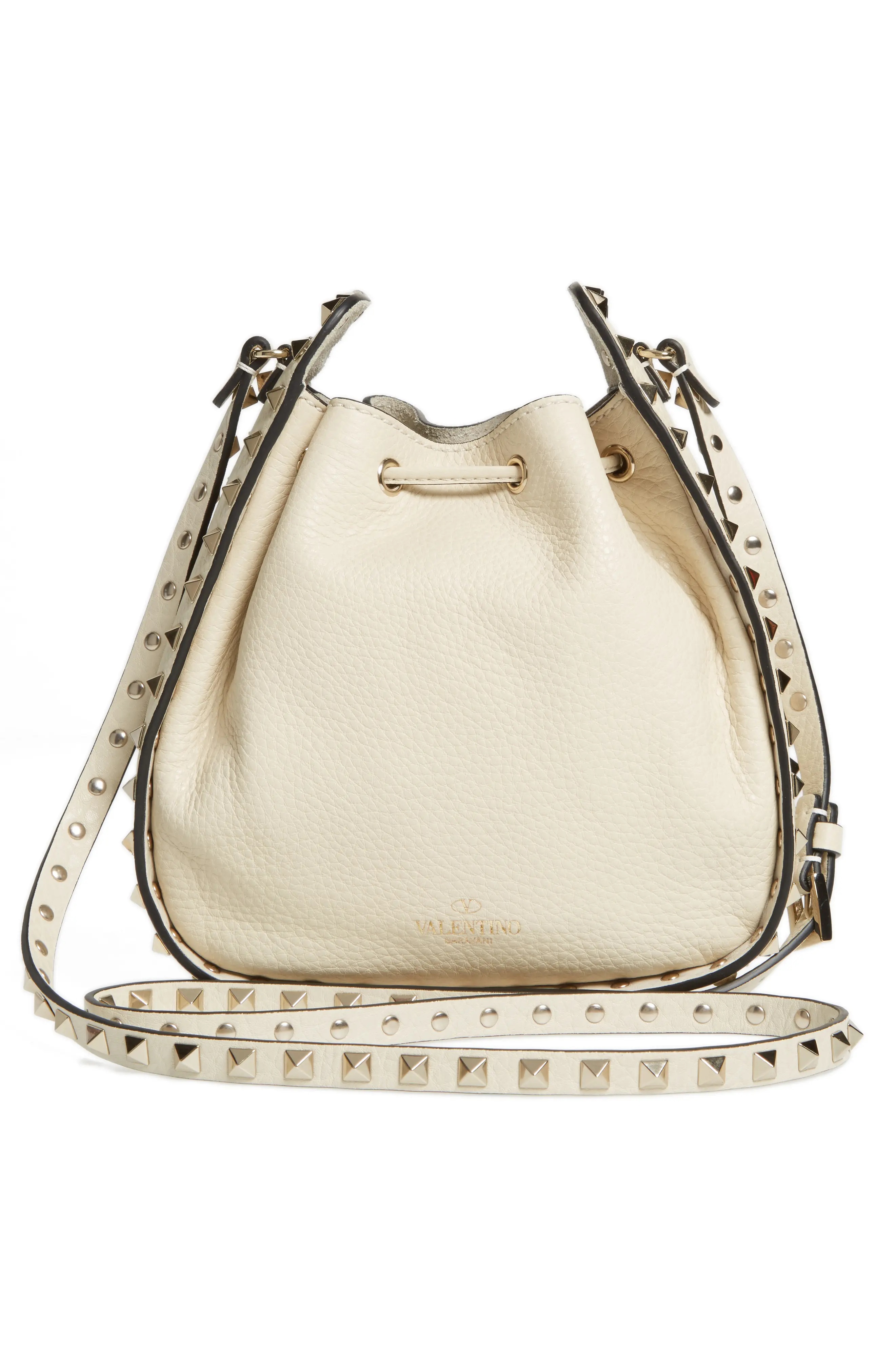 Rockstud Leather Bucket Bag - 3