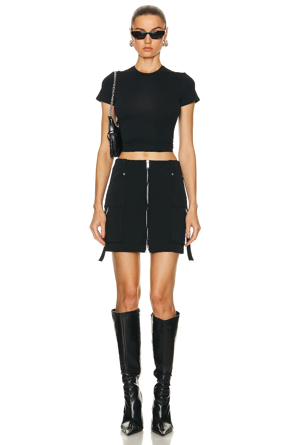 Front Zip Mini Skirt - 5