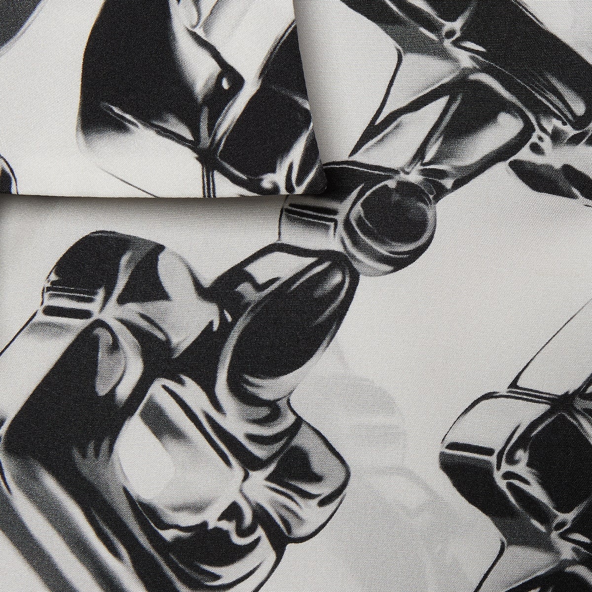 3D glass Horsebit print silk shirt - 4