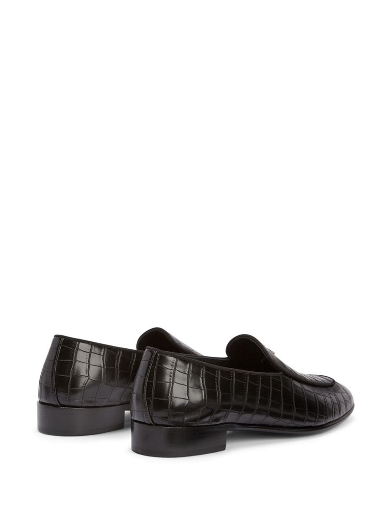 Seymour 돋을새김된 가죽 loafers 3