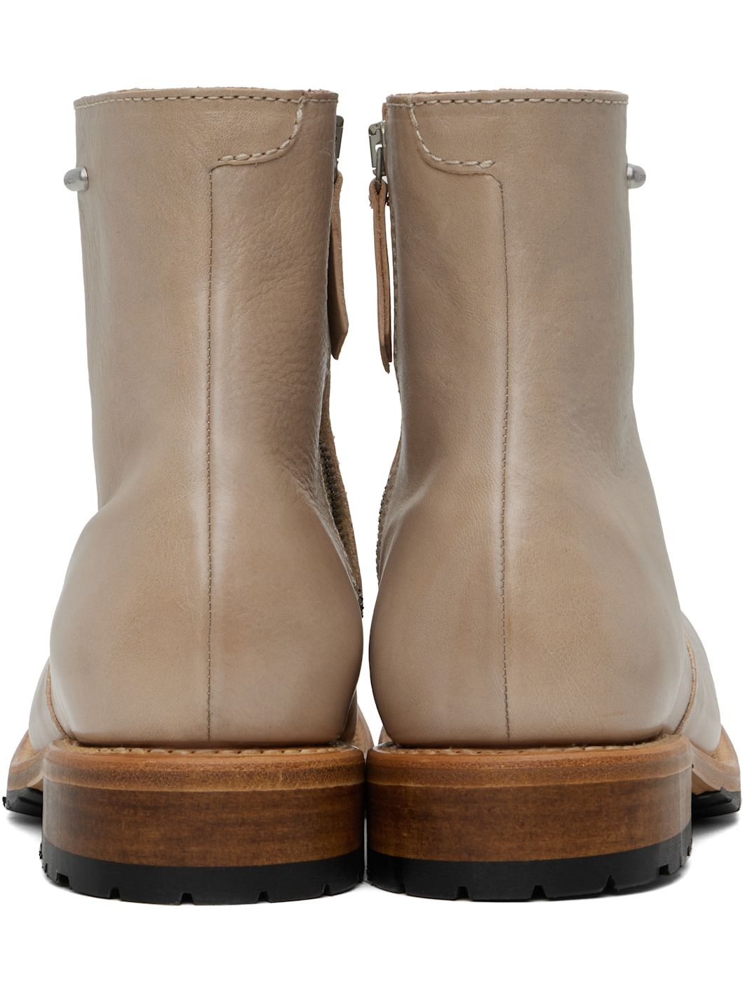 Taupe Engine Boots - 2