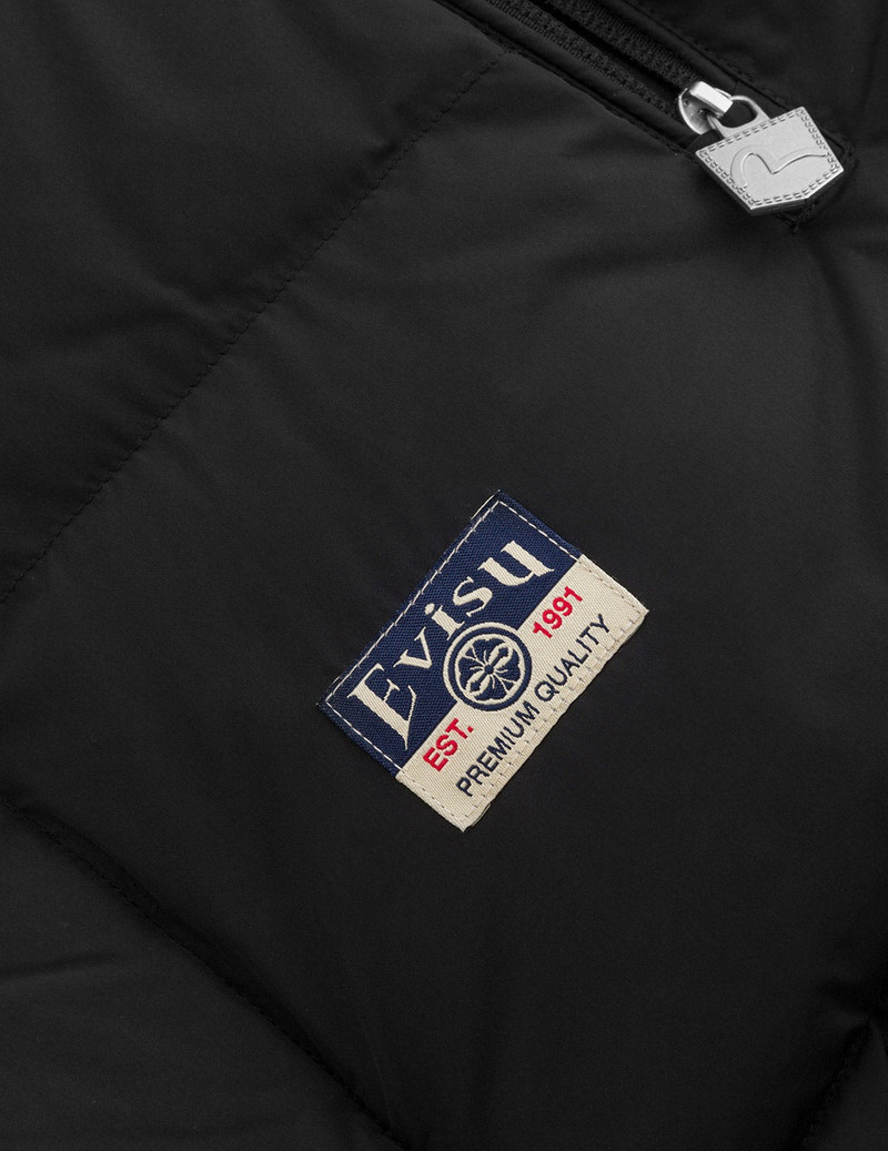 Seagull Embroidery Detachable Relax Fit Down Jacket 12