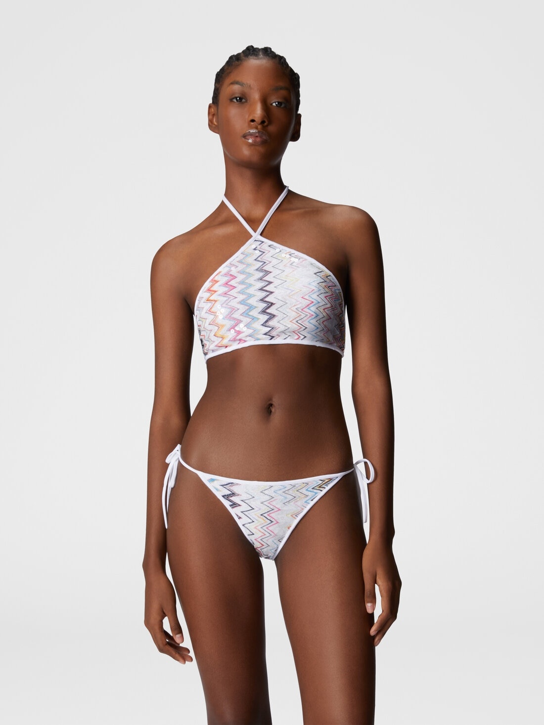 Bikini with halter neck and sequins - 2