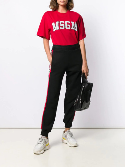 MSGM college logo T-shirt outlook