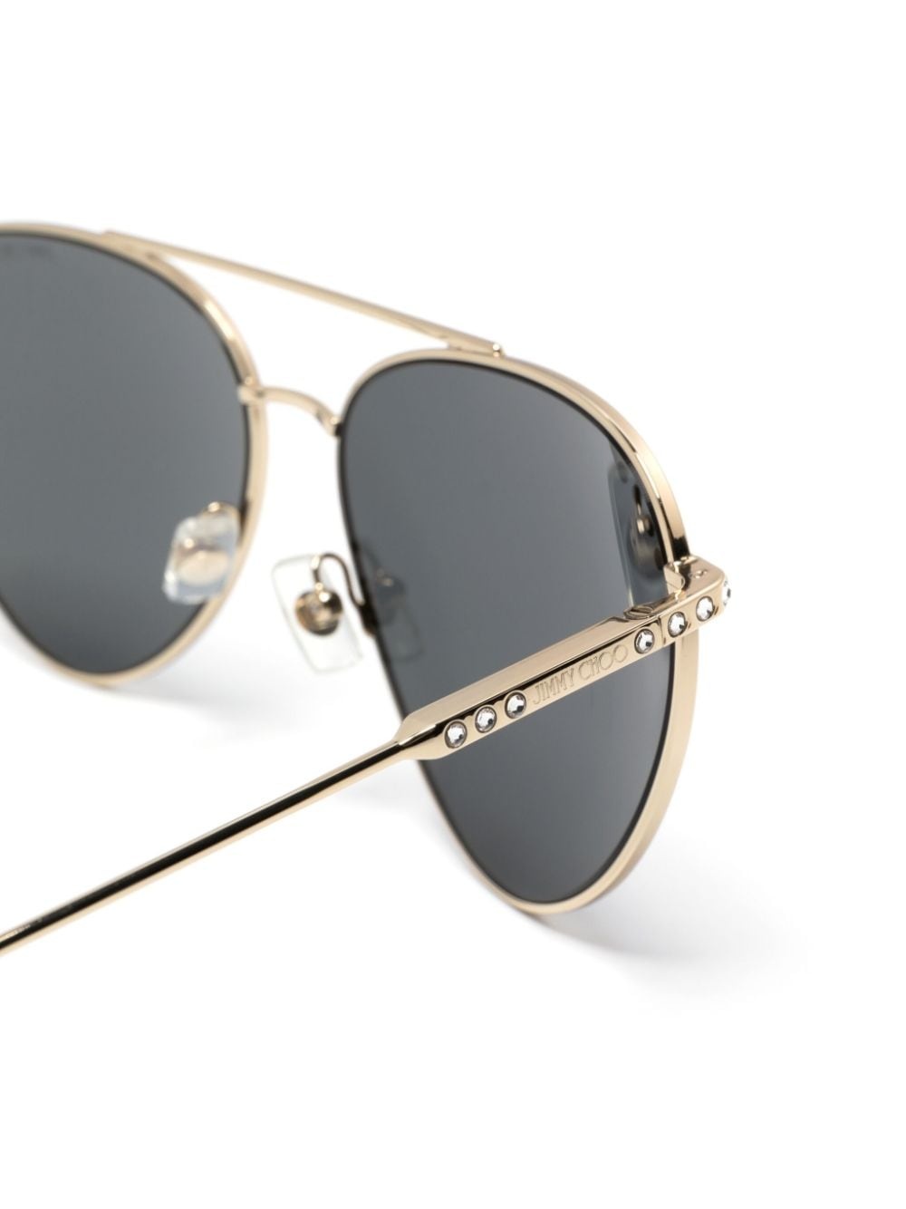crystal-embellished pilot-frame sunglasses - 3