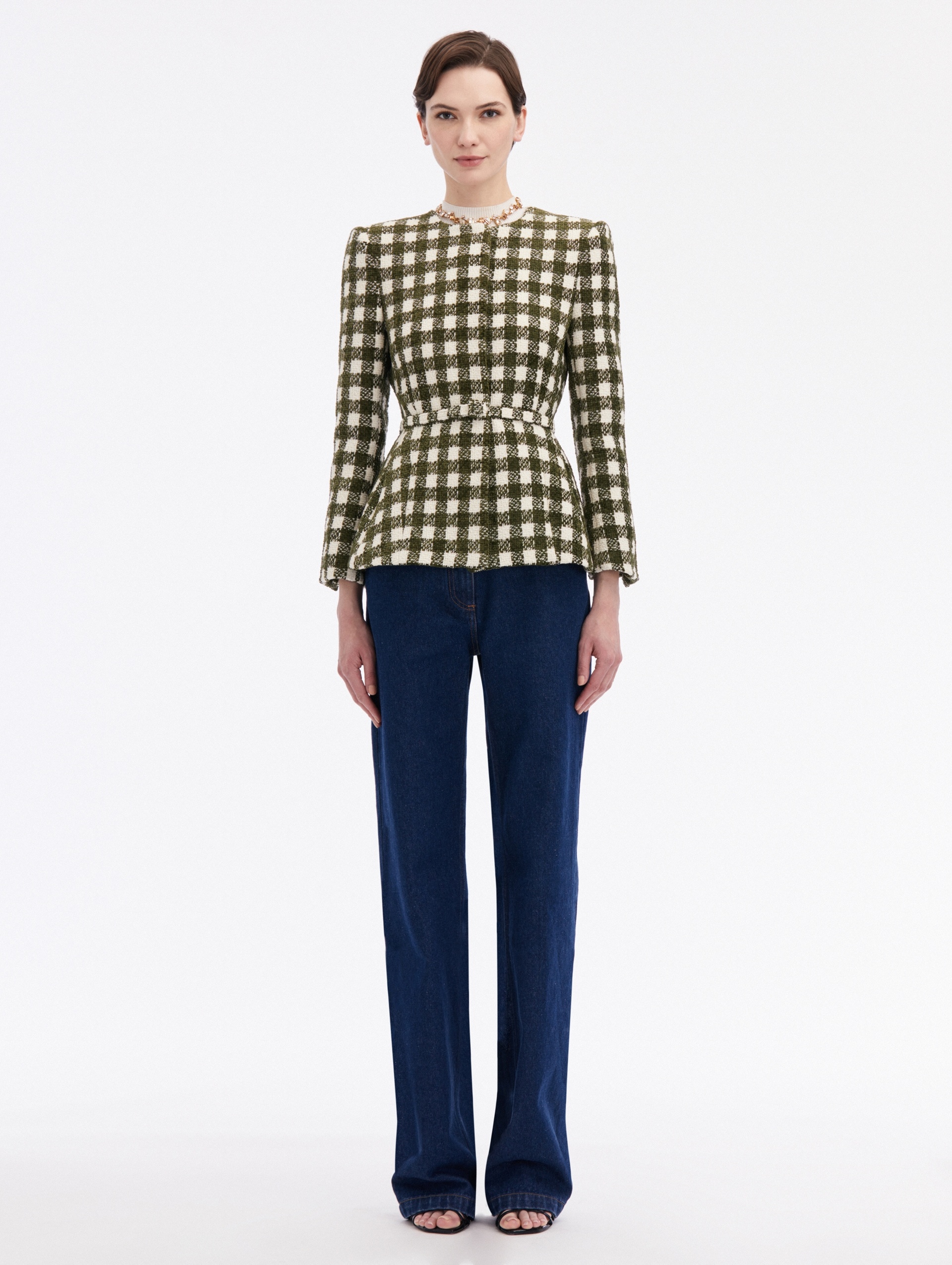 CHENILLE CHECK TWEED JACKET - 2