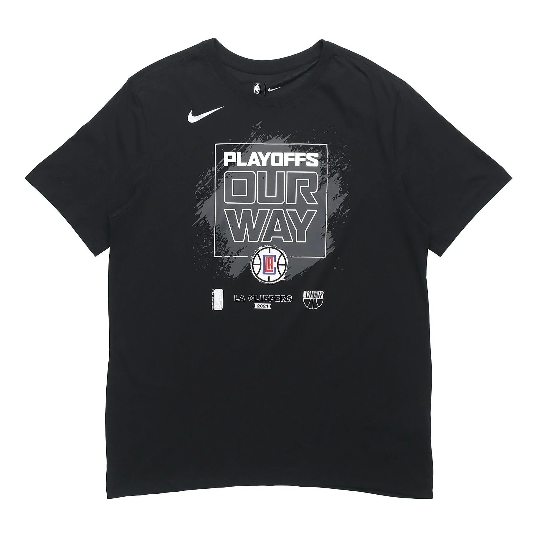 Nike NBA Los Angeles Clippers Logo Alphabet Printing Basketball Sports Short Sleeve Black DQ8987-010 - 1