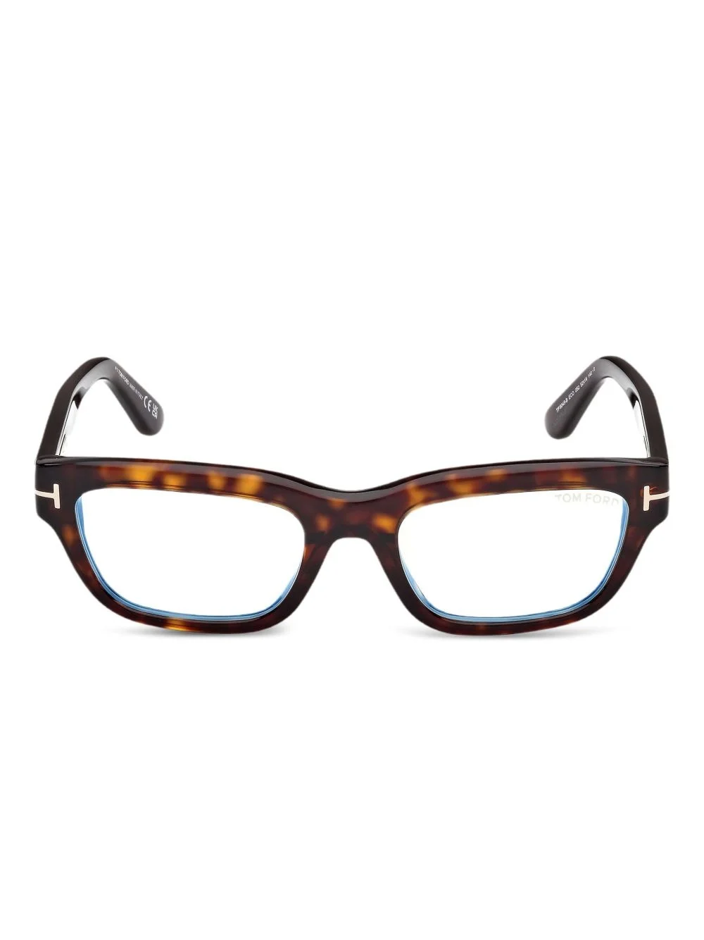 tortoiseshell rectangular glasses - 1