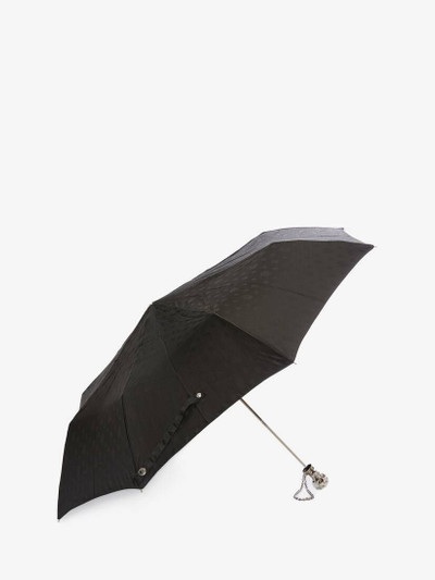Alexander McQueen Skull Folded Umbrella in Black/silver/ivory outlook