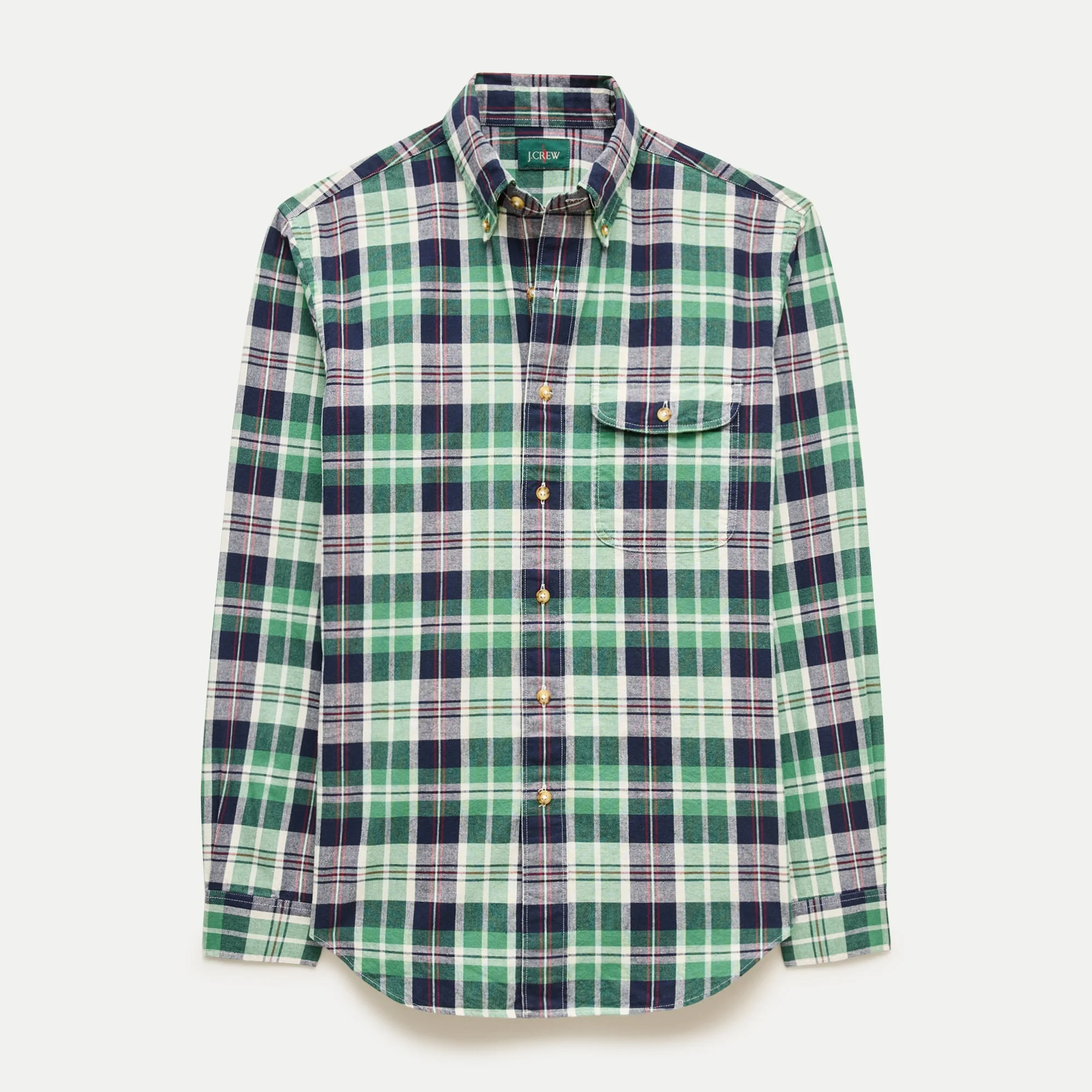 Lightweight cotton shirt in plaid - 1