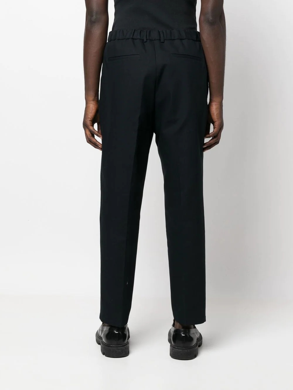 straight leg tailored trousers - 4