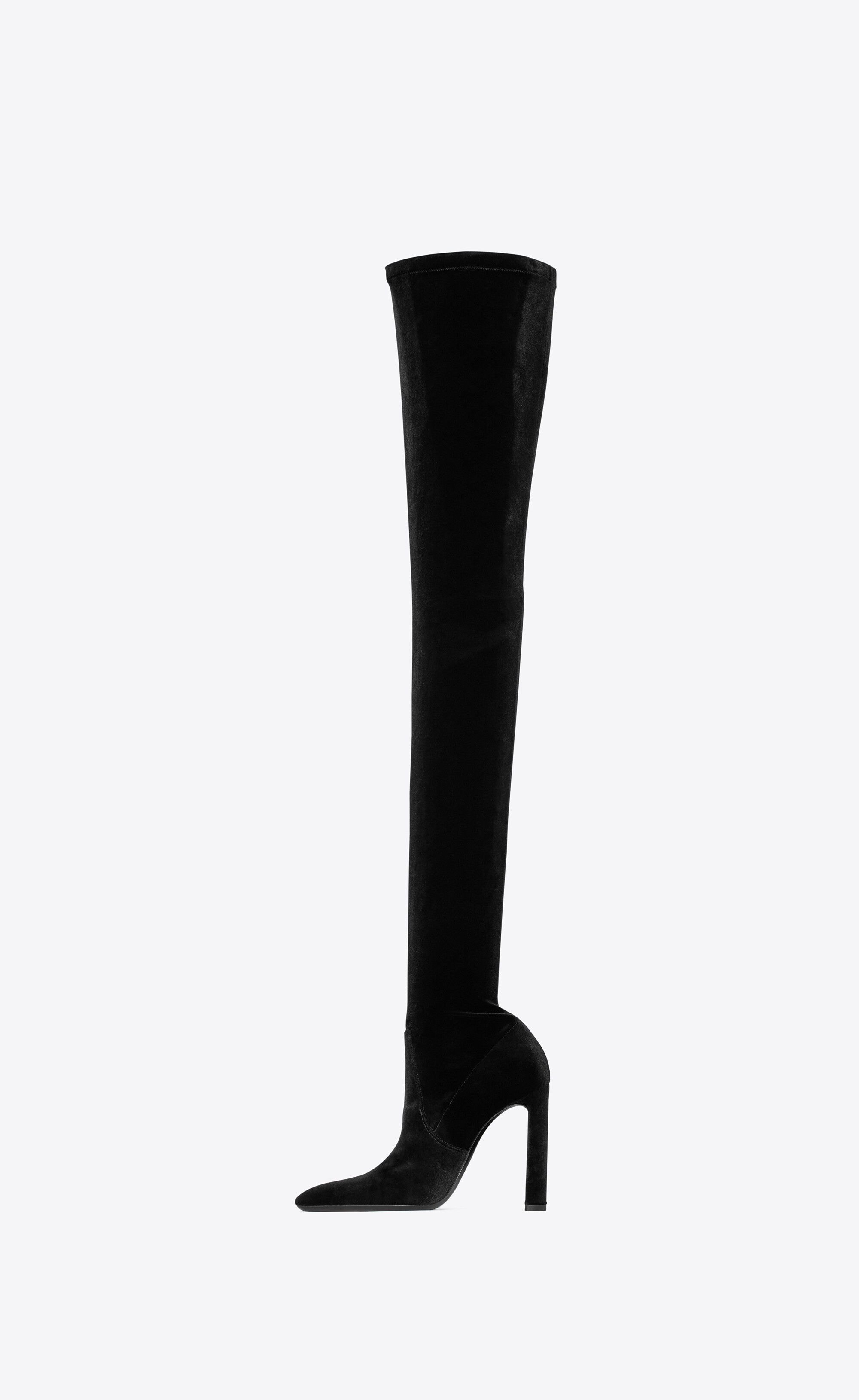 auteuil over-the-knee boots in stretch velvet - 4