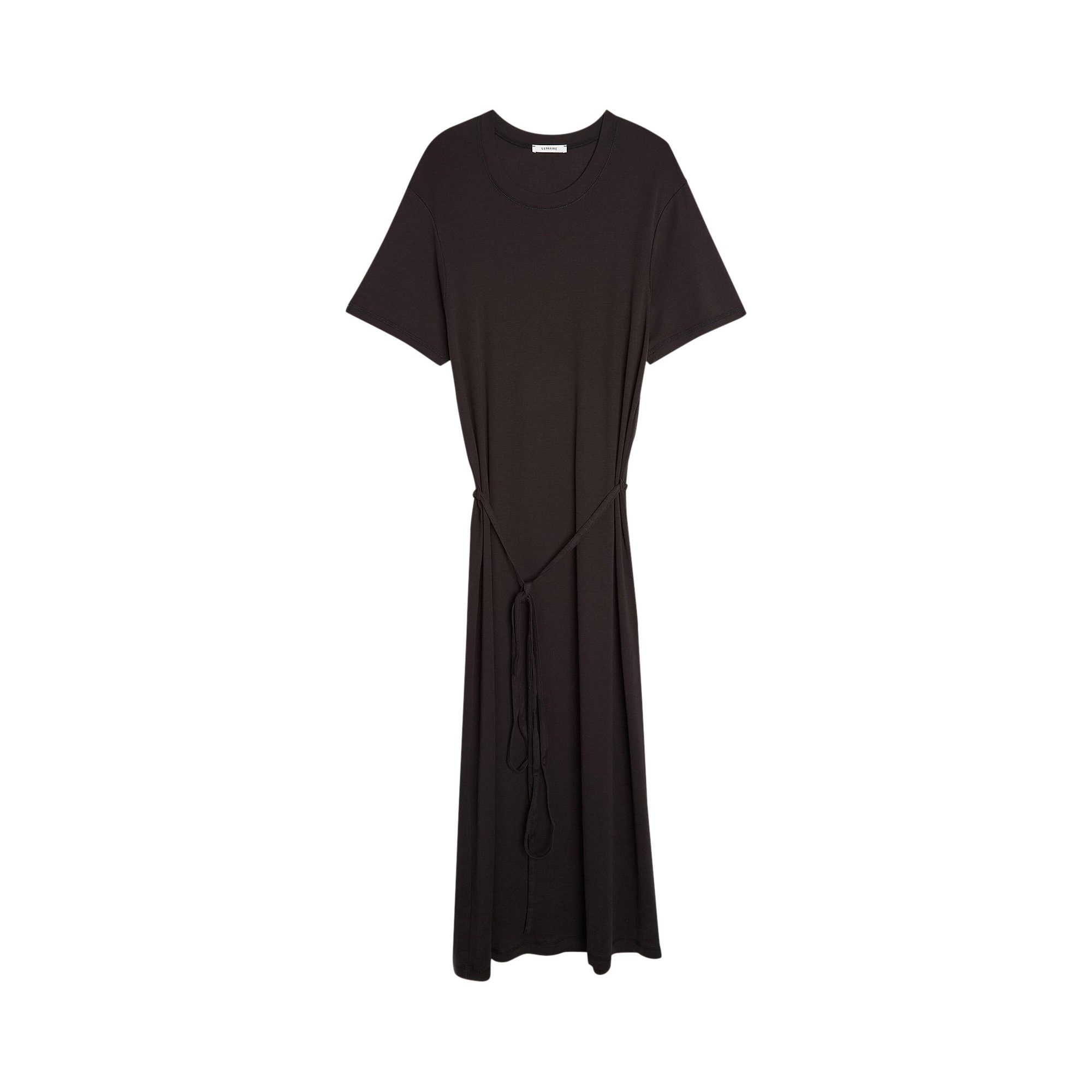 Lemaire Belted Rib T-Shirt Dress 'Squid Ink' - 1