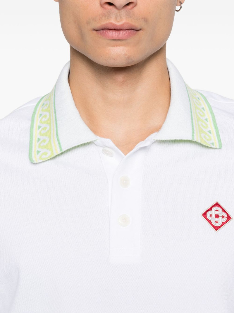 Laurel trim-collar polo shirt 5
