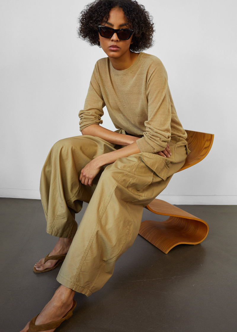 Baixa Barrel Cargo Pants - Beige 7