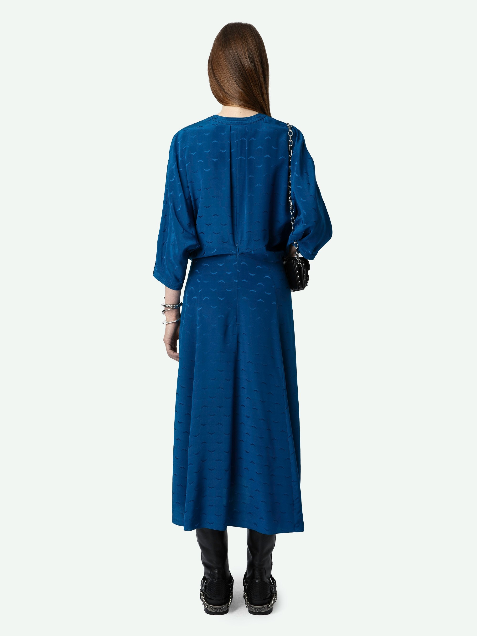 Ritany Jacquard Silk Wings Dress - 3