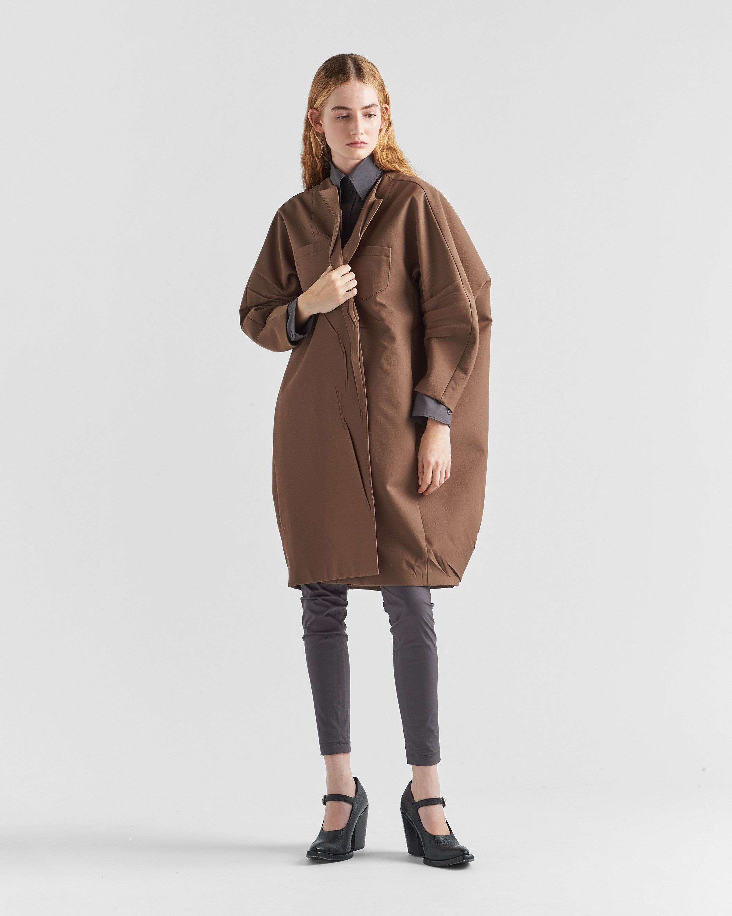 Single-breasted gabardine coat - 2