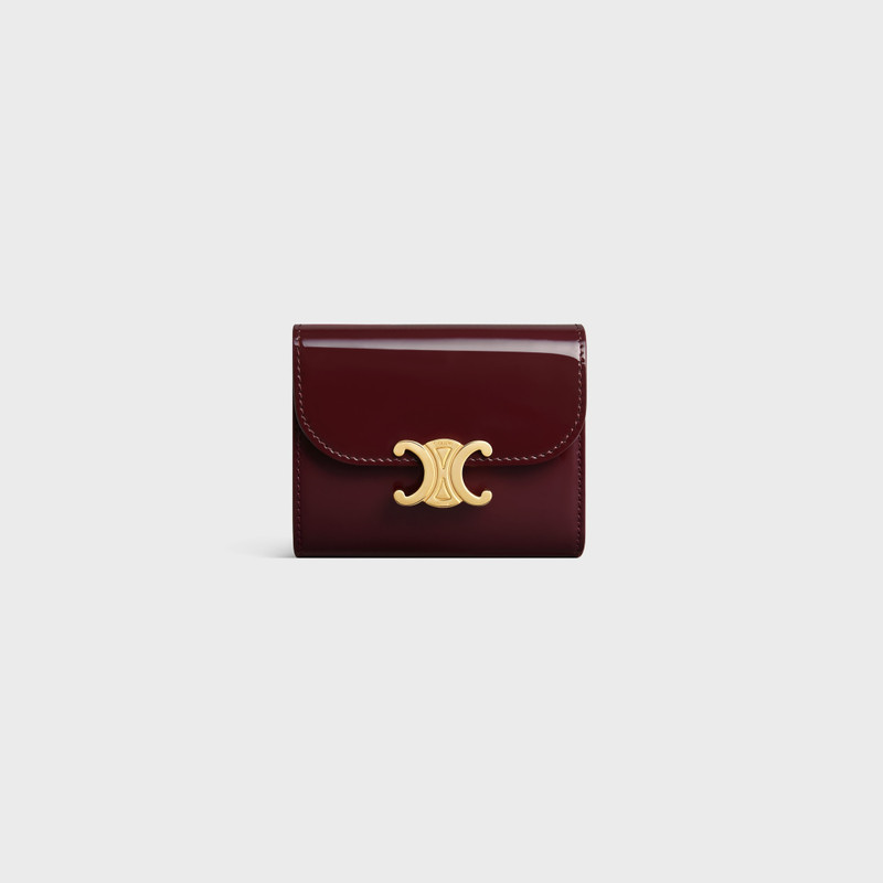Small Flap Wallet TRIOMPHE IN PATENT CALFSKIN 1