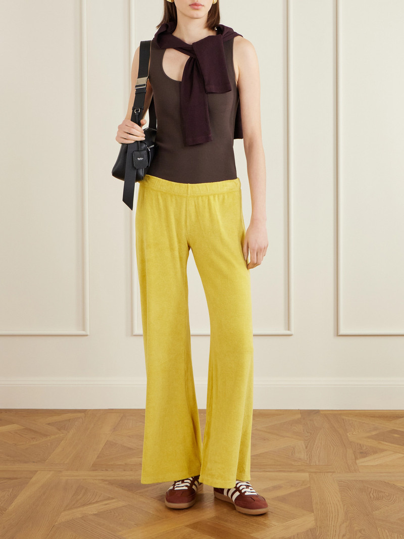 SUZIE KONDI Wide-leg Cotton-blend Sweatpants outlook